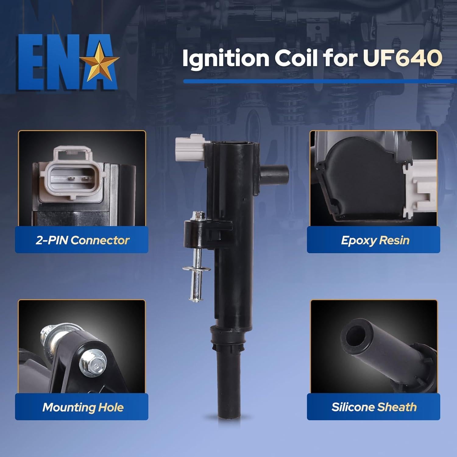 Juego de 3 Bobinas de Encendido ENA + 6 Bujías Platino 3.7L