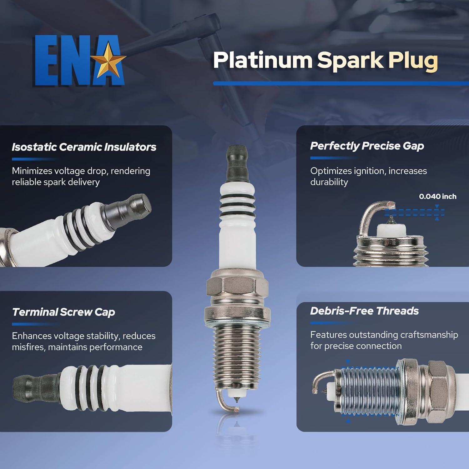 Juego de 3 Bobinas de Encendido ENA + 6 Bujías Platino 3.7L