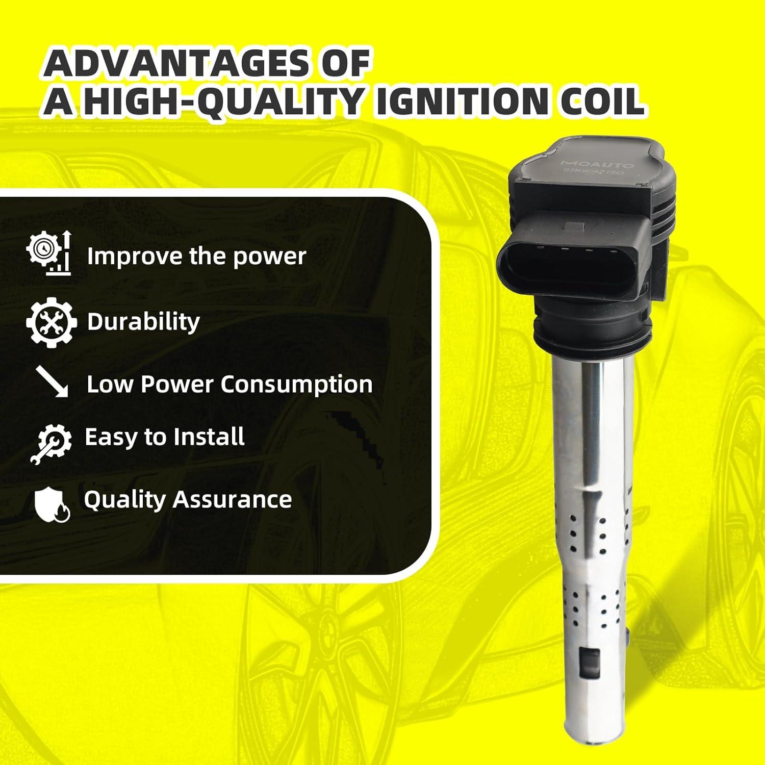 Juego de 5 Bobinas de Encendido y 5 Bujías Iridio MOAUTO