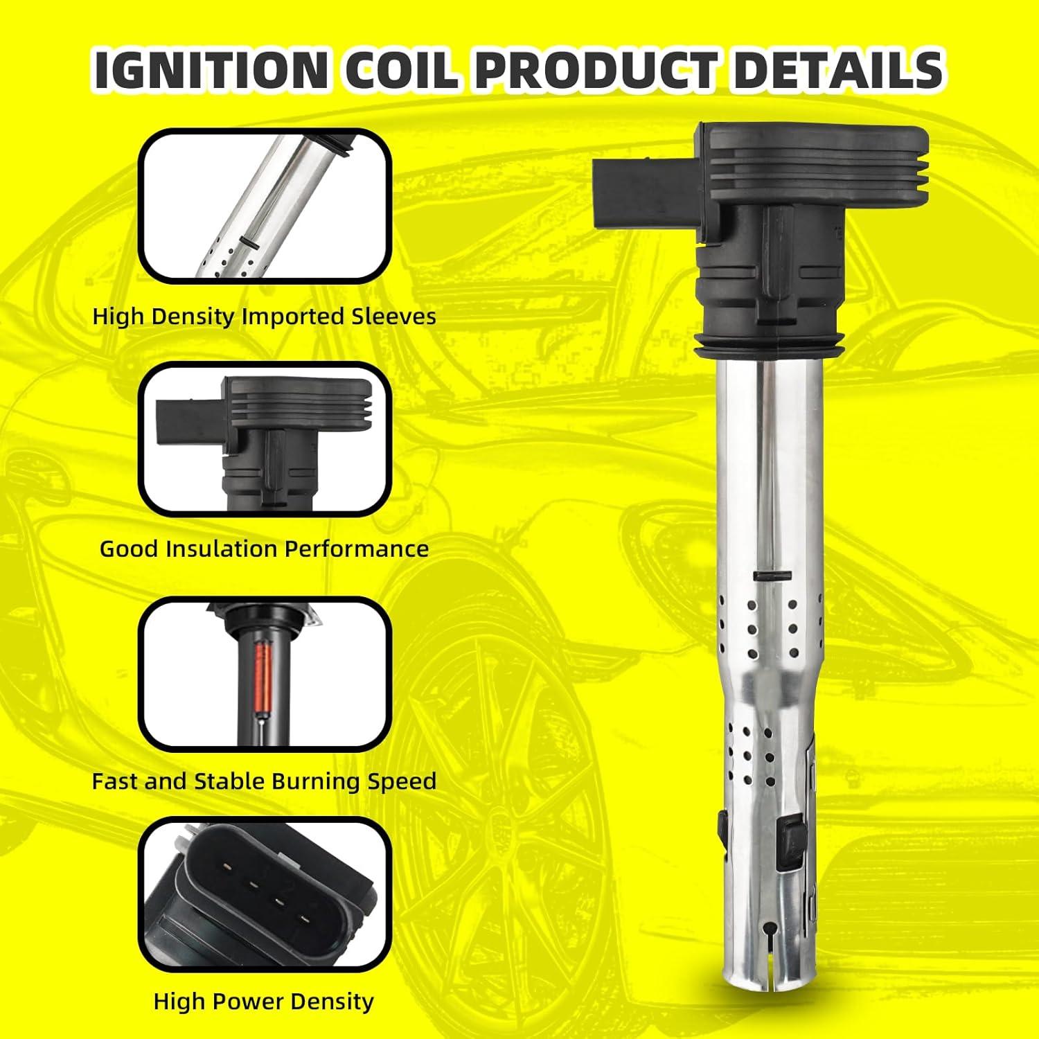 Juego de 5 Bobinas de Encendido y 5 Bujías Iridio MOAUTO