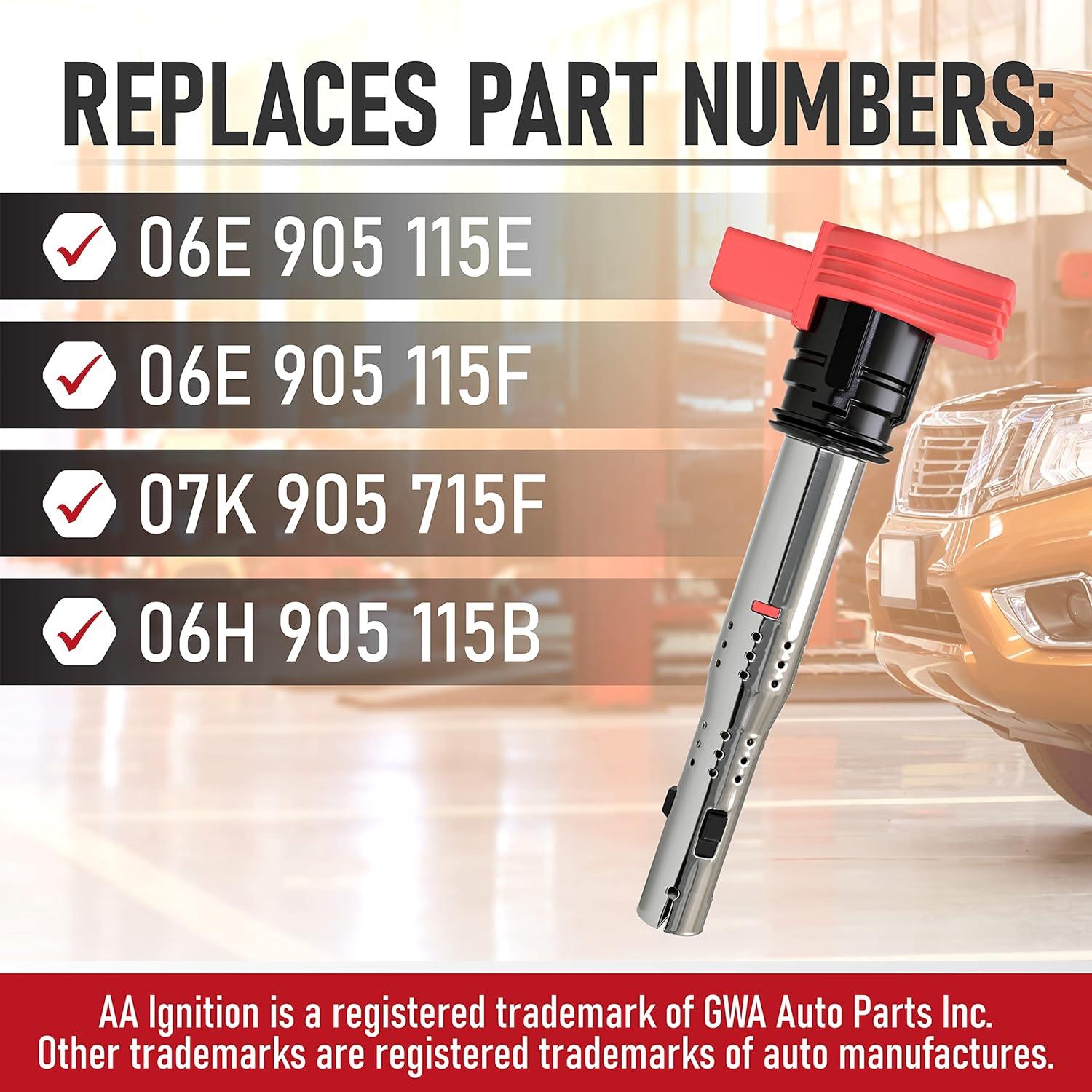 Juego de Bobinas de Encendido AA Ignition 4 Unidades 2.0T 2.5L