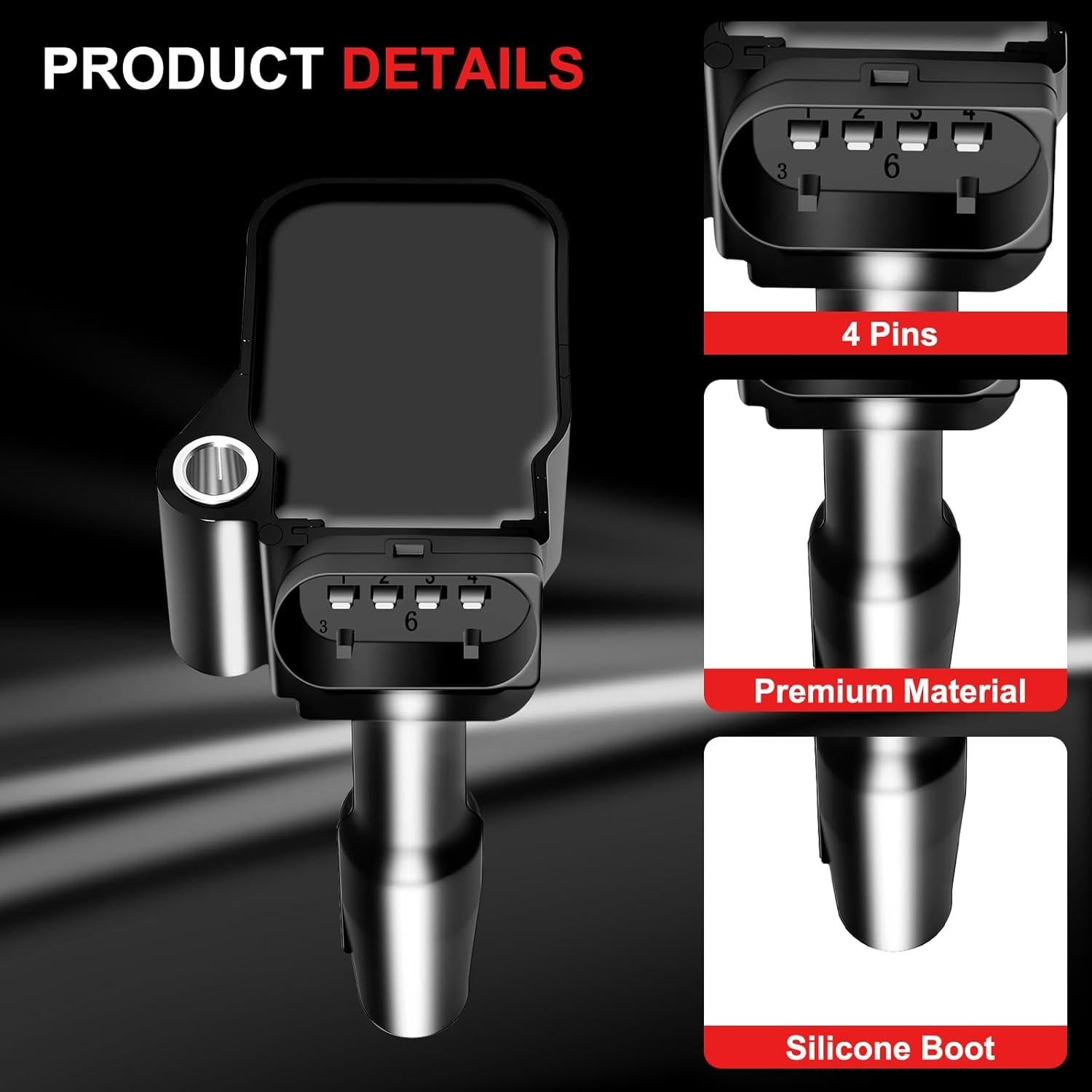 Bobinas de Encendido GPMMWPG UF716 Set de 4 para Audi y VW