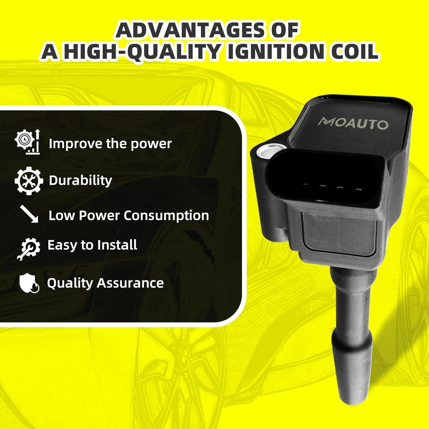 Kit de 4 Bobinas de Encendido y Bujías Iridio MOAUTO 06J905110G