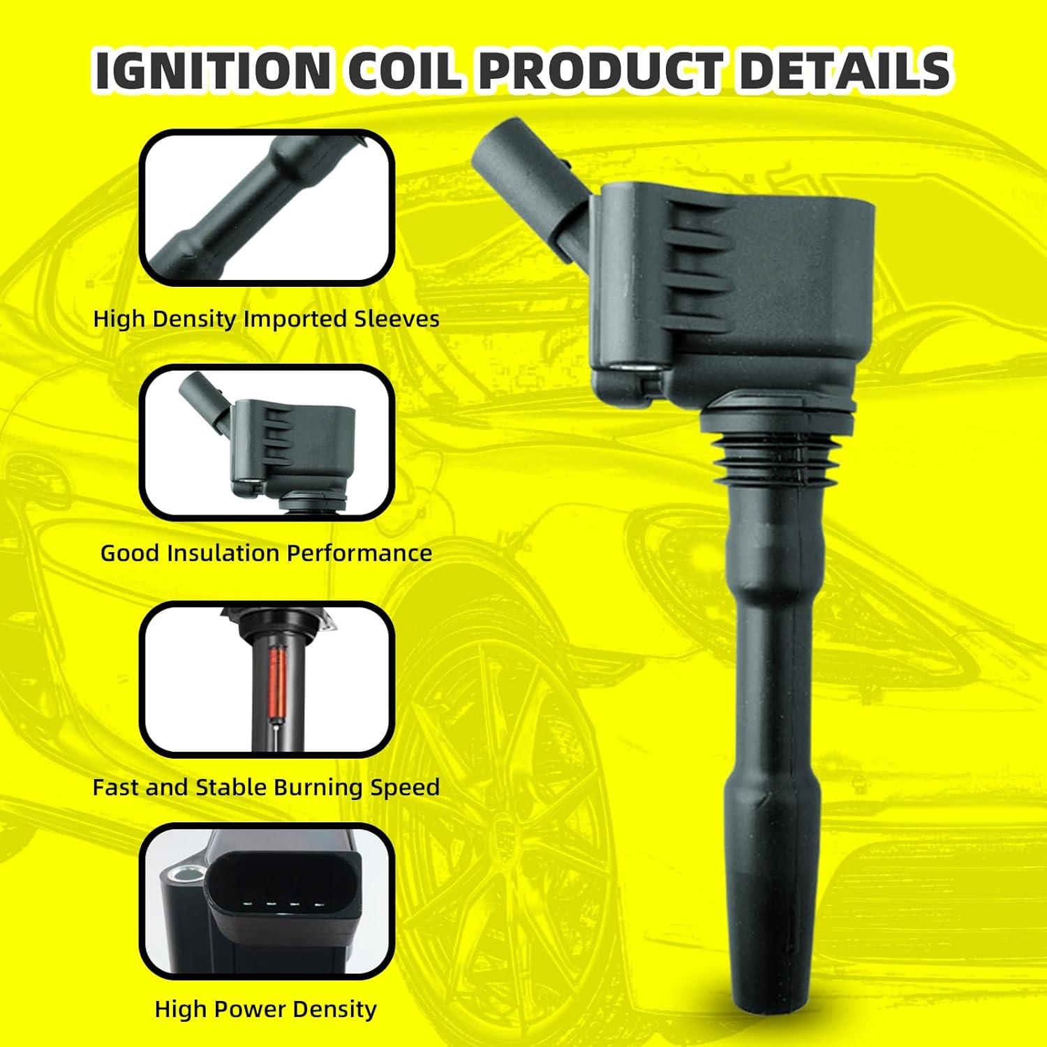 Kit de 4 Bobinas de Encendido y Bujías Iridio MOAUTO 06J905110G