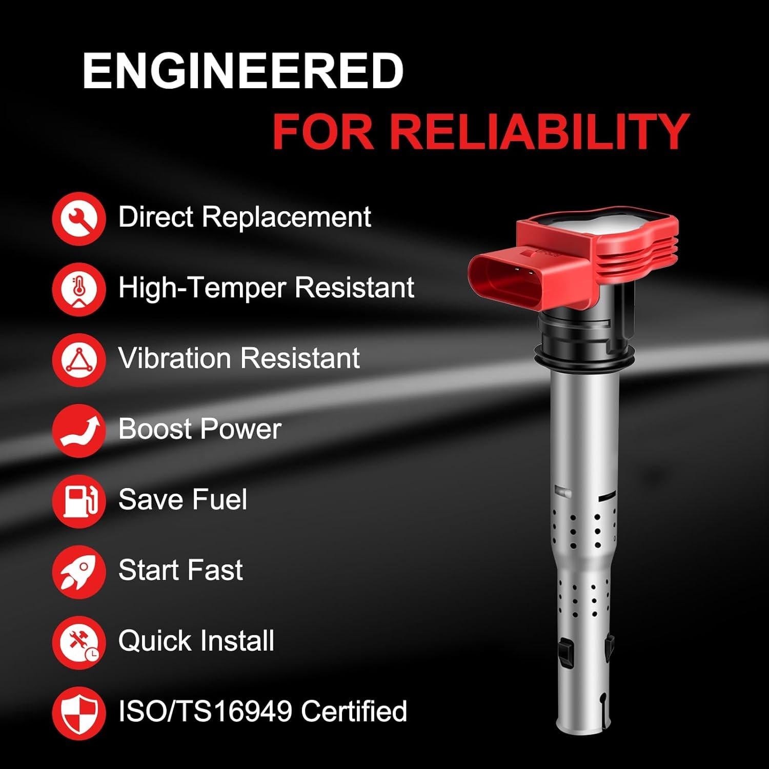 Bobinas de Encendido y Bujías de Iridio GPMMWPG UF529 para Audi y VW