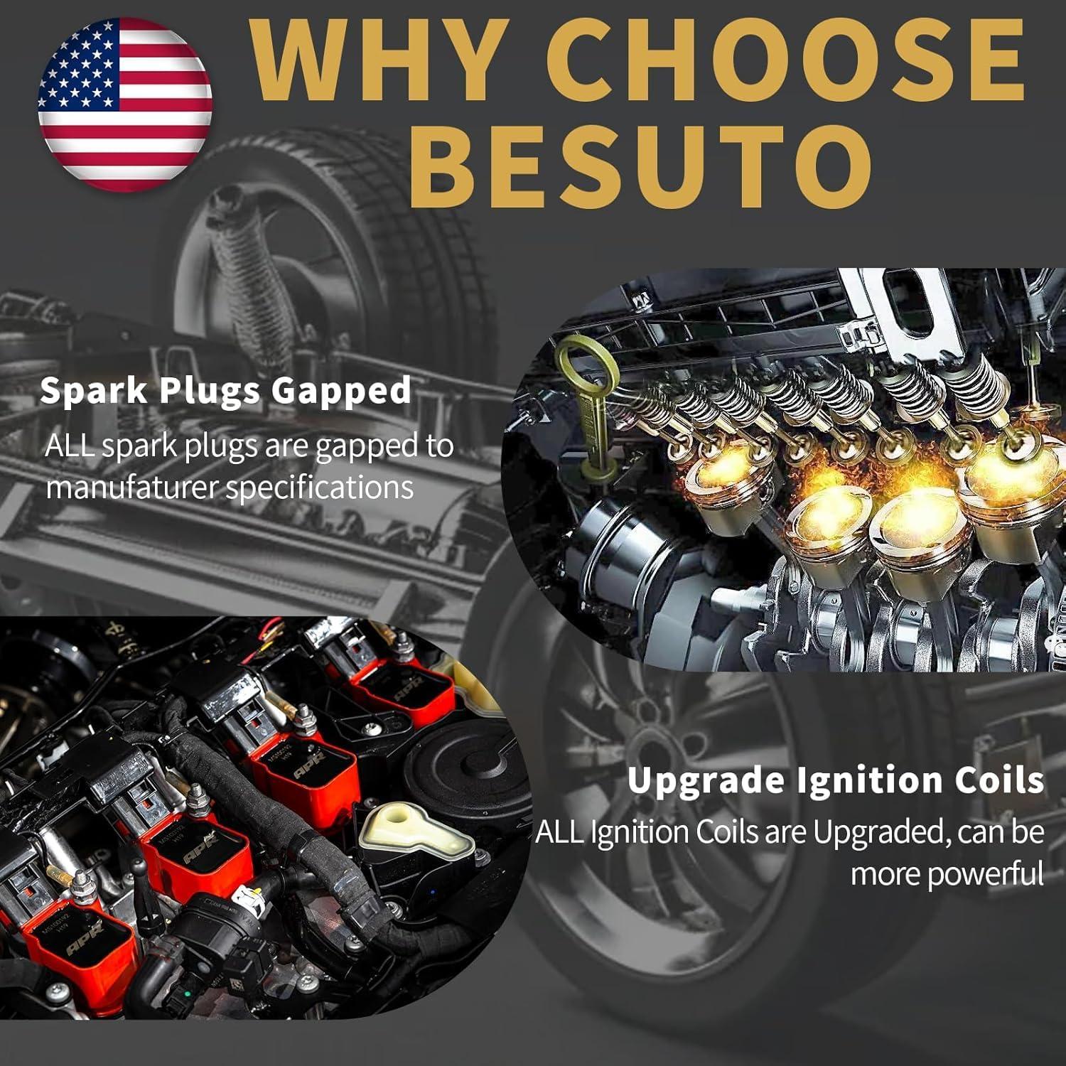 Bobina de Encendido Besuto UF575 y Bujía Iridio Doble 1675