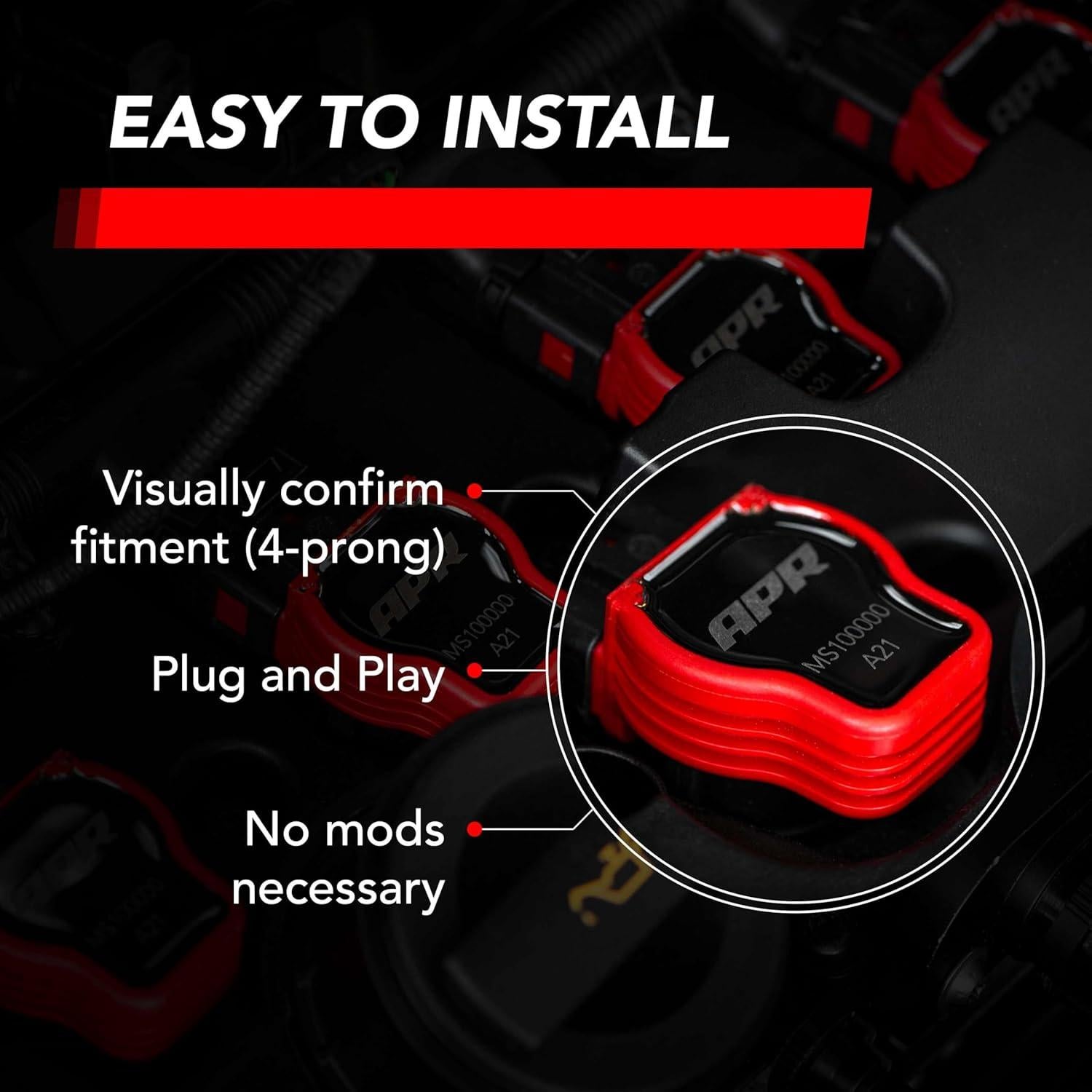 Bobina de Encendido APR MS100208 Rojo para VW Audi Lamborghini