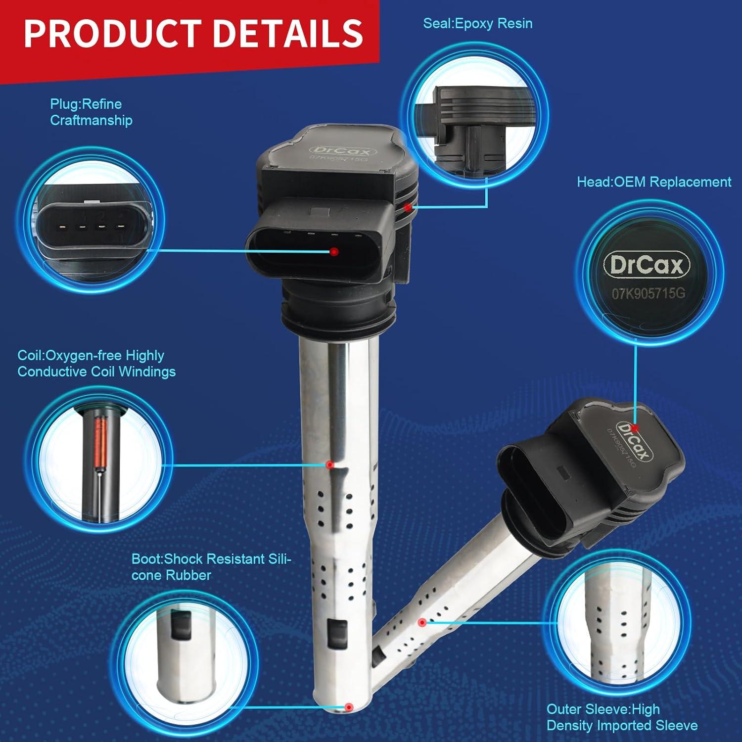 Bobina de Encendido DrCax UF575 para Audi y Volkswagen