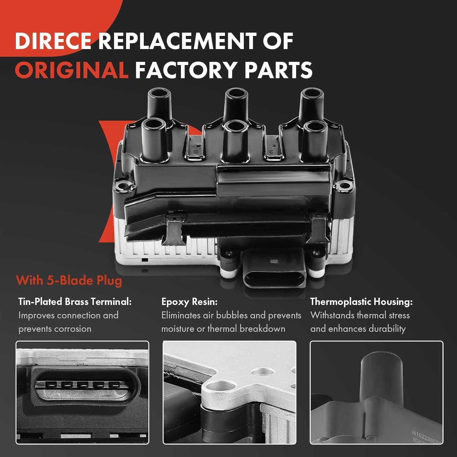 Bobina de Encendido A-Premium con 6 Cables y 6 Bujías Iridio VW