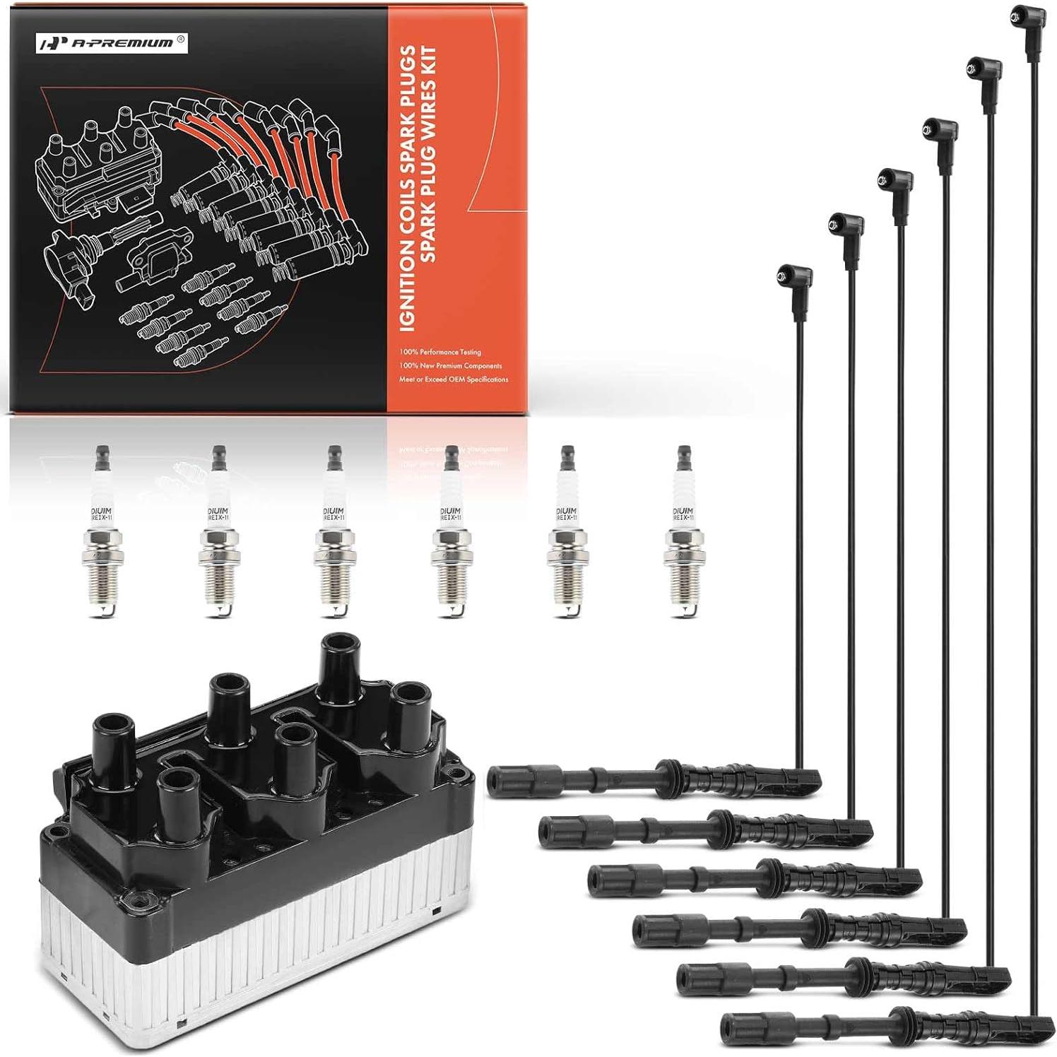 Bobina de Encendido A-Premium con 6 Cables y 6 Bujías Iridio VW