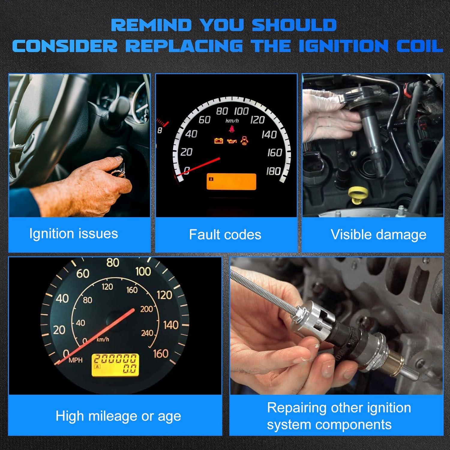 Juego de Bobinas de Encendido YOMALL UF411 + Bujías Iridio 6458