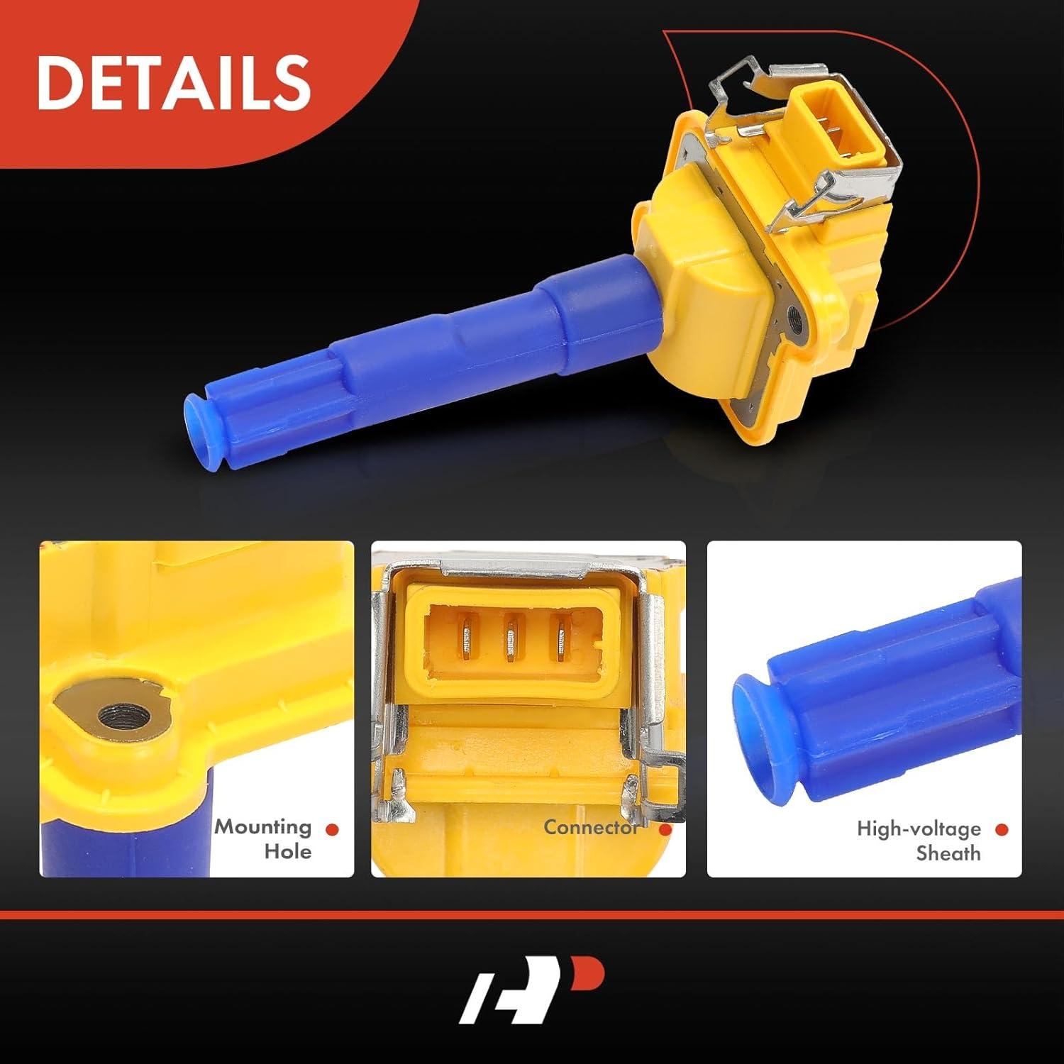 Bobinas de Encendido A-Premium Amarillo Set de 4 para Audi y VW