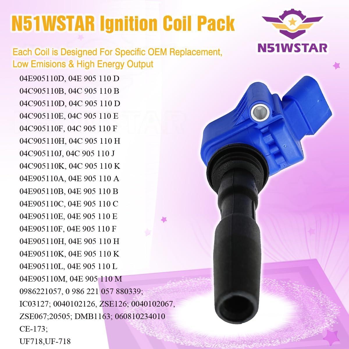 Juego de Bobinas de Encendido N51WSTAR para Audi y Volkswagen