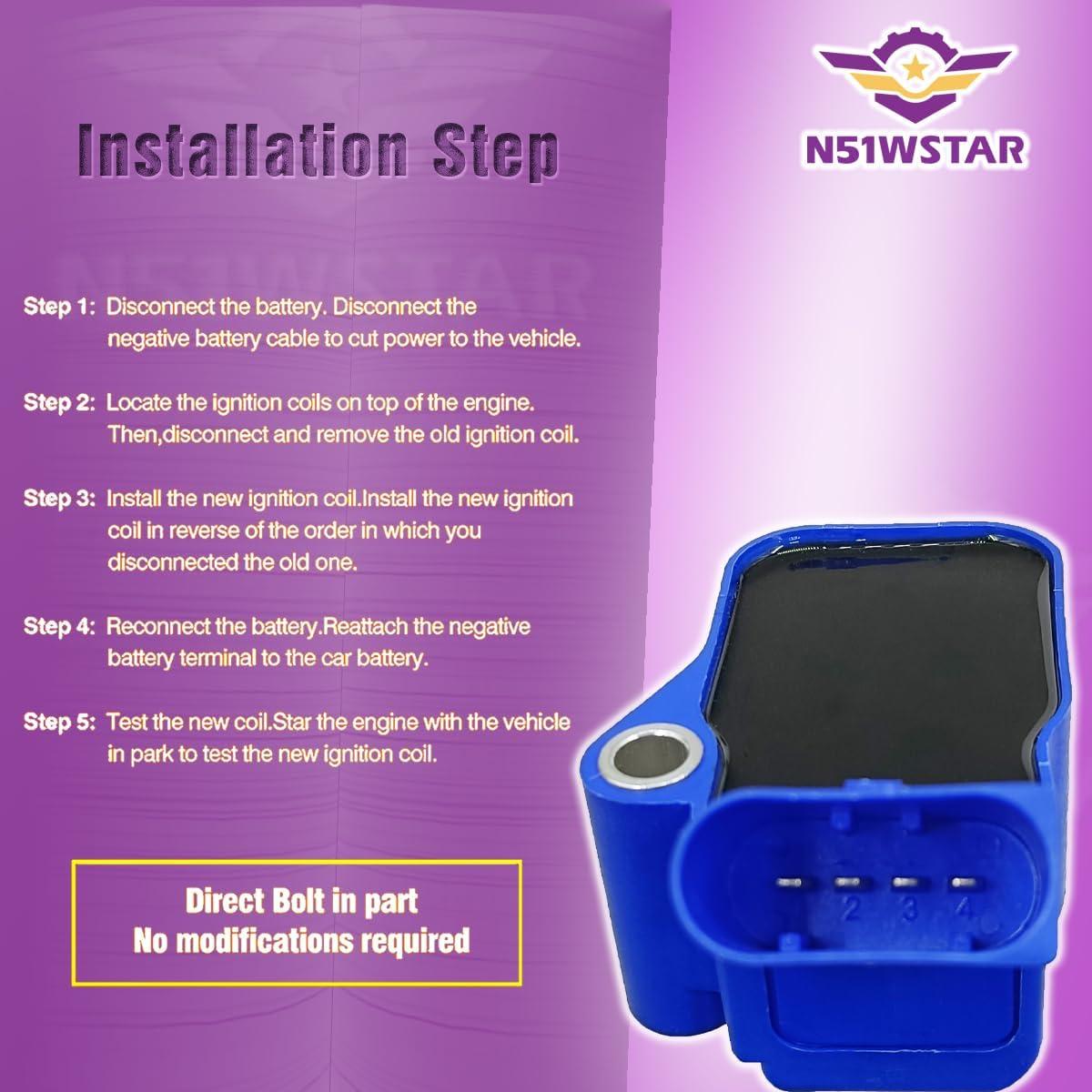 Juego de Bobinas de Encendido N51WSTAR para Audi y Volkswagen