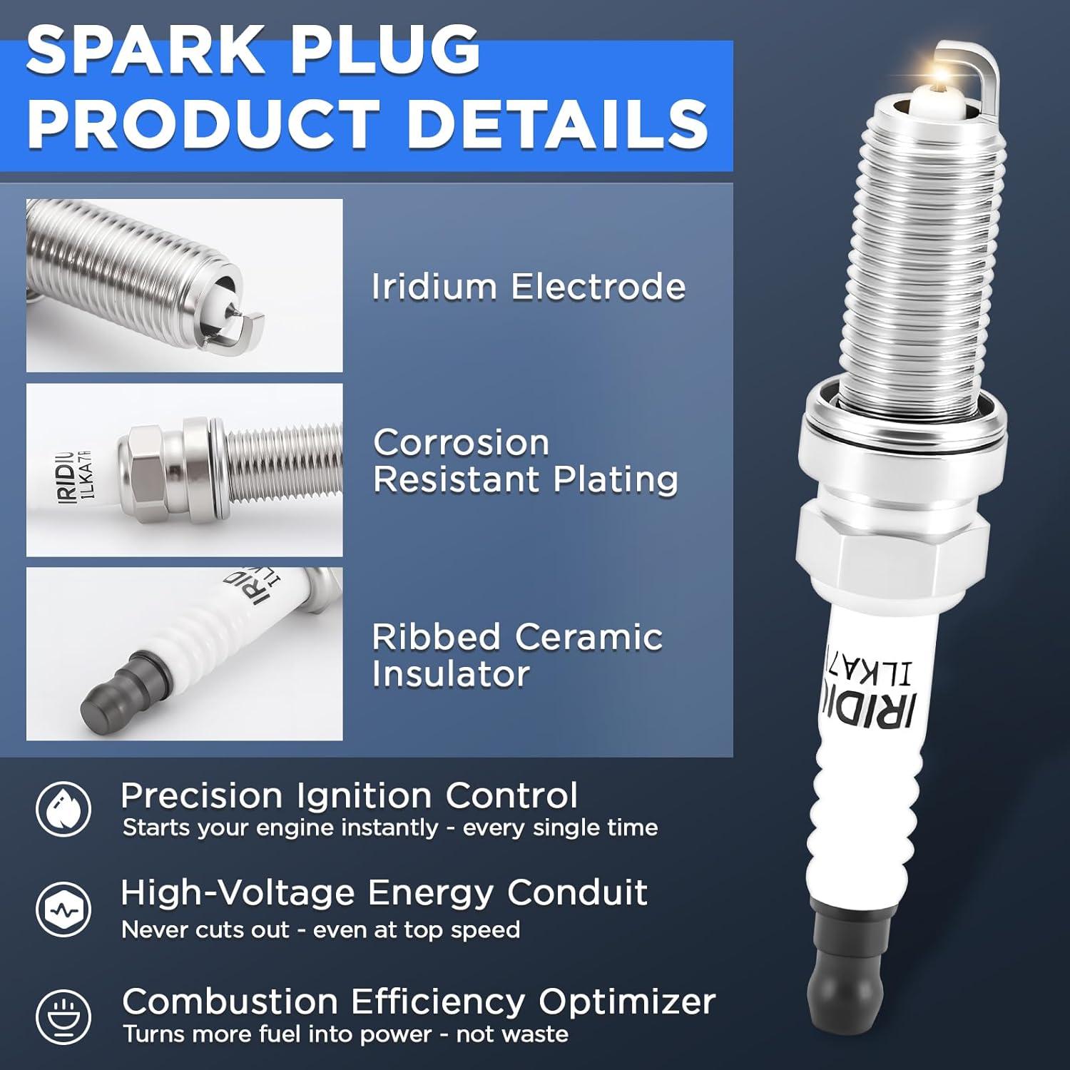 Juego 4 Bobinas Encendido UF781 + 4 Bujías Iridio TNMT