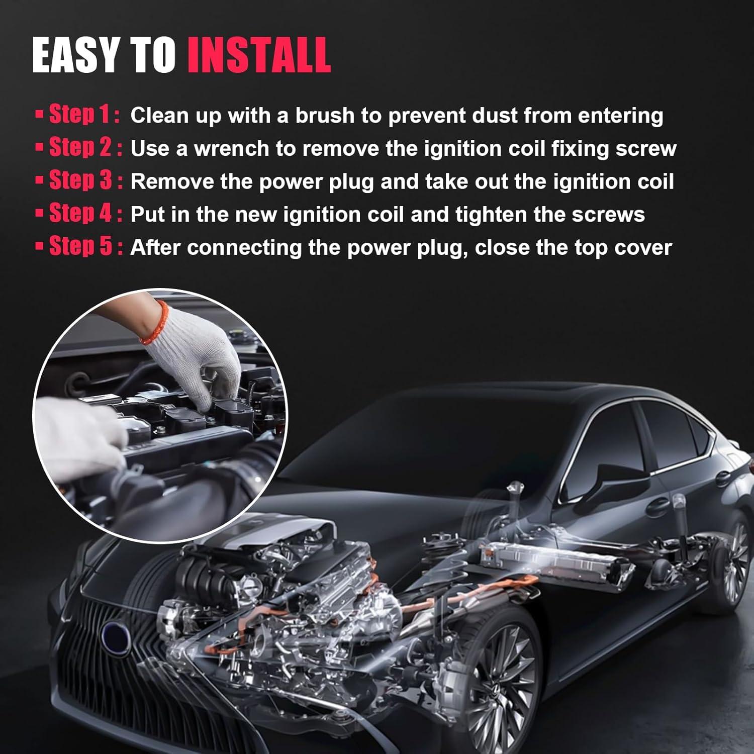 Paquete de Bobina de Encendido y Bujía TXROMTZ WJ-037 2.0L 2.4L