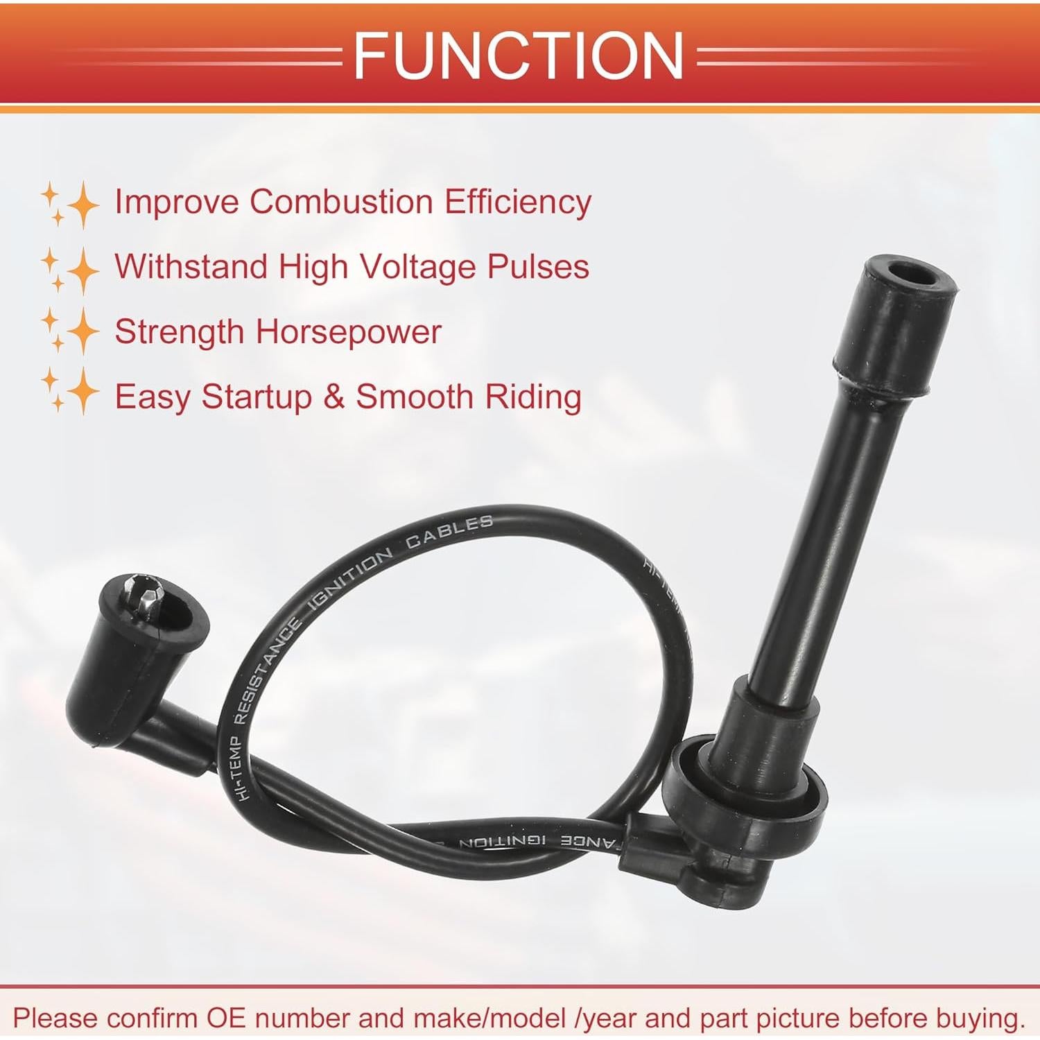 Cables de Bujía de Encendido ACROPIX 7mm para Honda y Acura - Paquete de 4