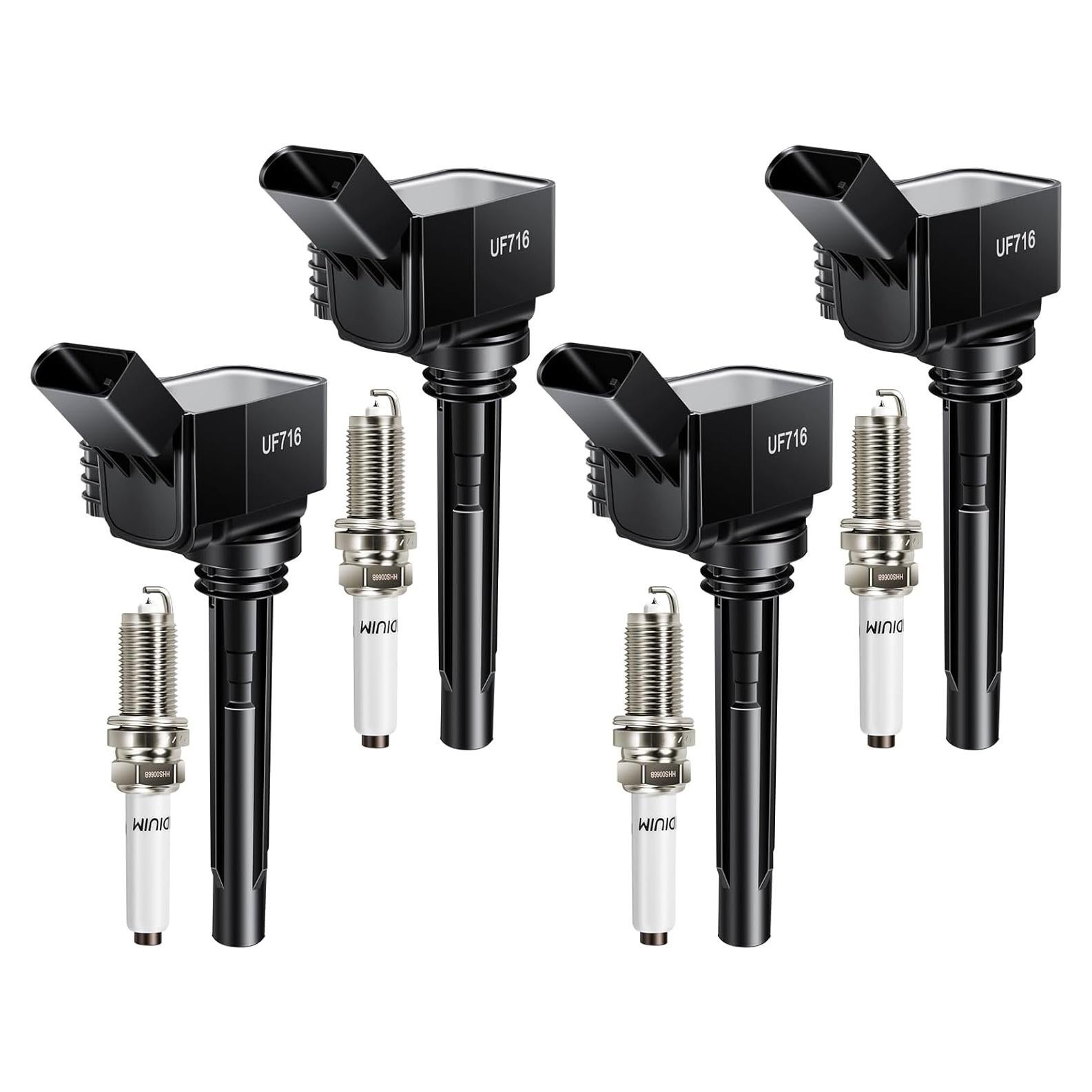 Bobinas de Encendido y Bujías de Iridio GPMMWPG UF716 - Juego de 4