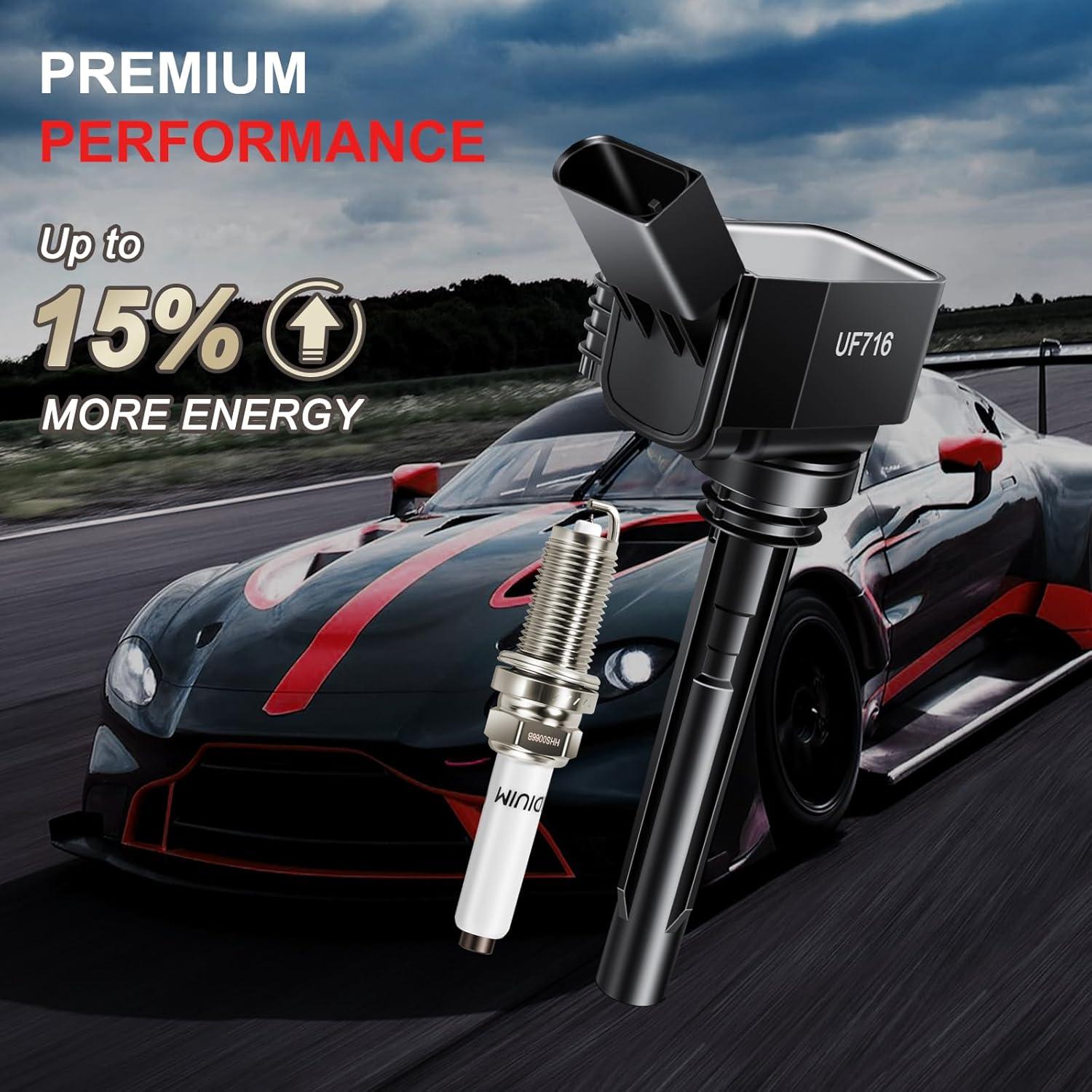 Bobinas de Encendido y Bujías de Iridio GPMMWPG UF716 - Juego de 4