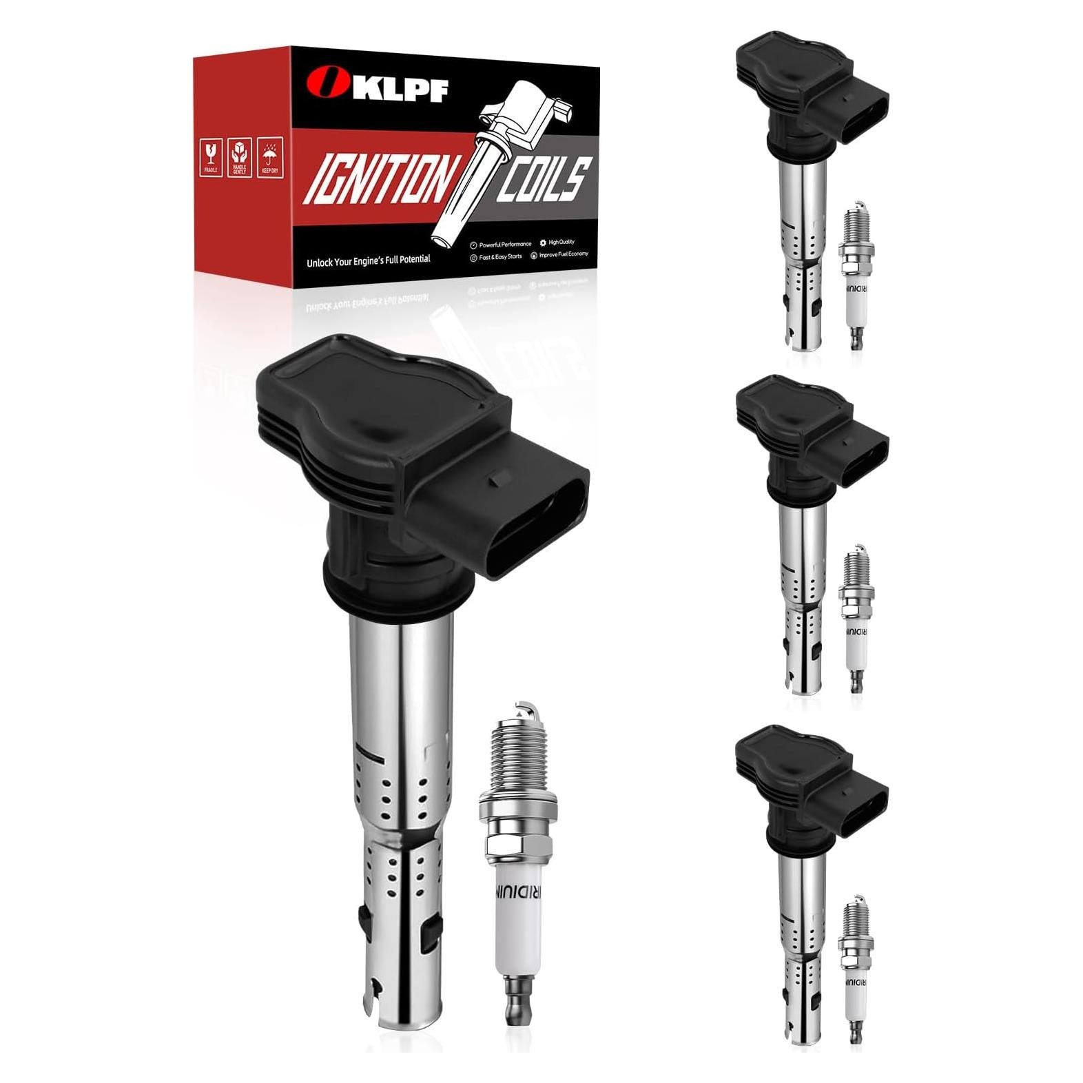 Bobinas de Encendido OKLPF UF575 y Bujías Platino - 4 Piezas