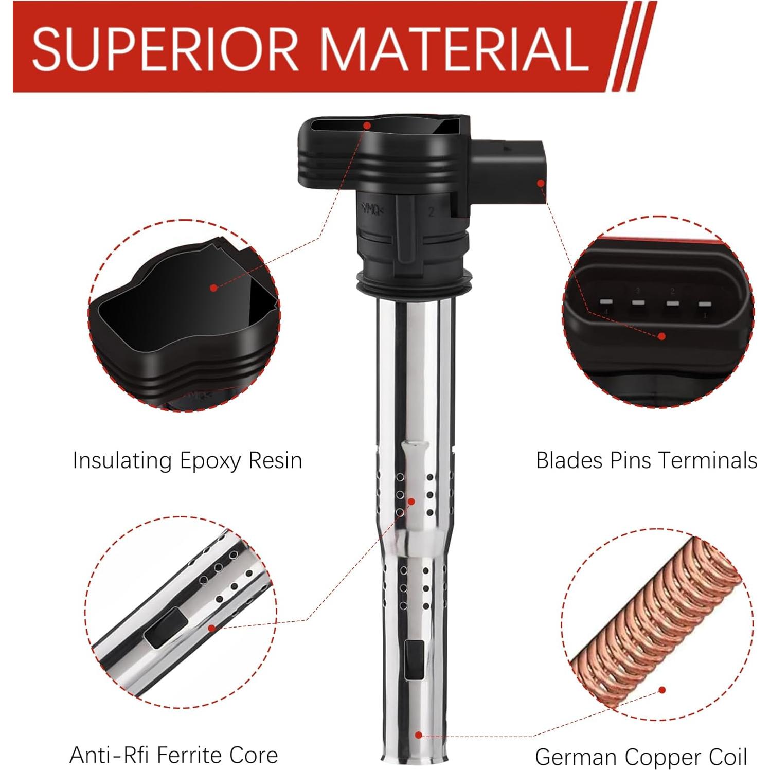 Bobinas de Encendido y Bujías FAERSI U504 para VW y Audi