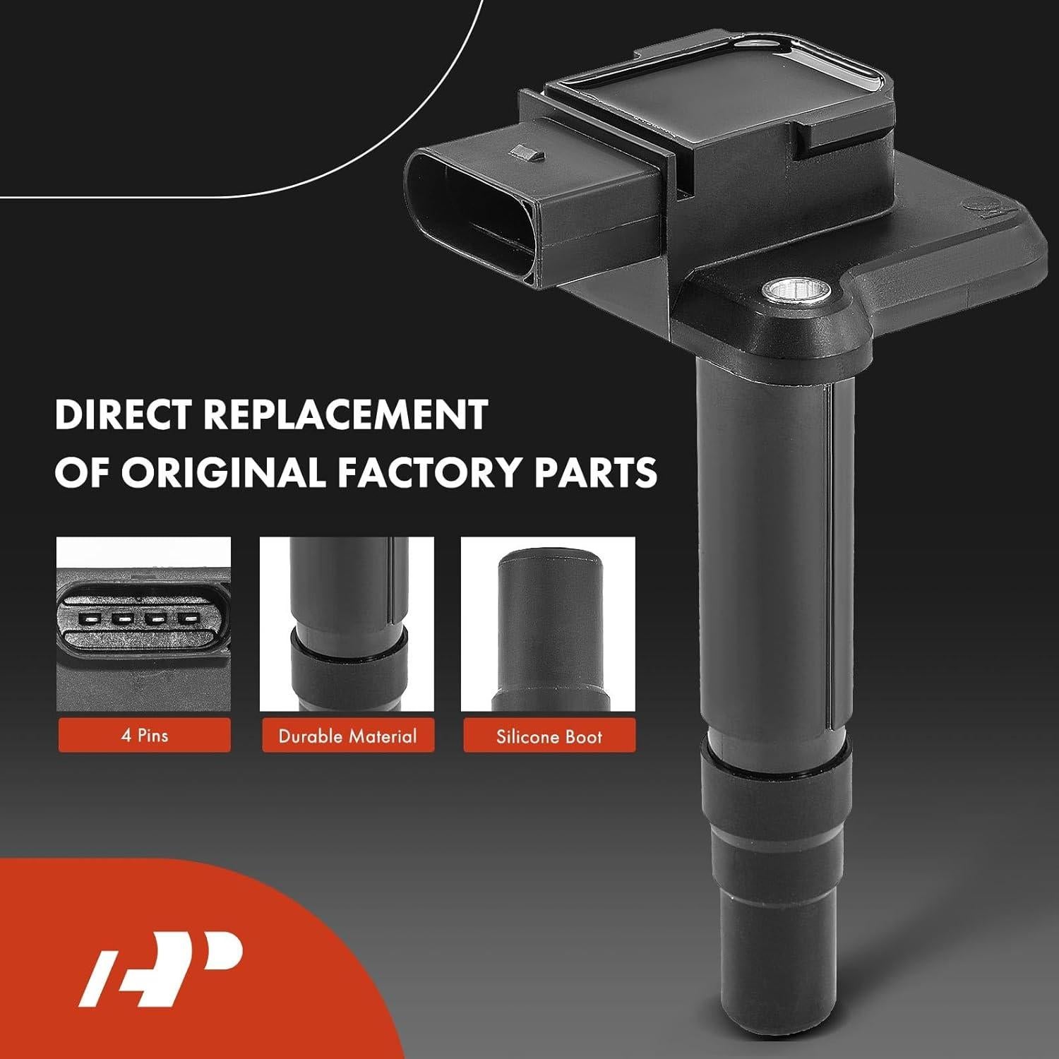 Juego de 4 Bobinas de Encendido y Bujías Iridio A-Premium