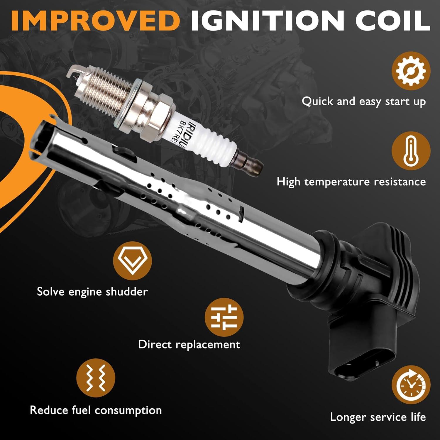 Conjunto de 4 Bobinas de Encendido y Bujías HQPASFY A1928