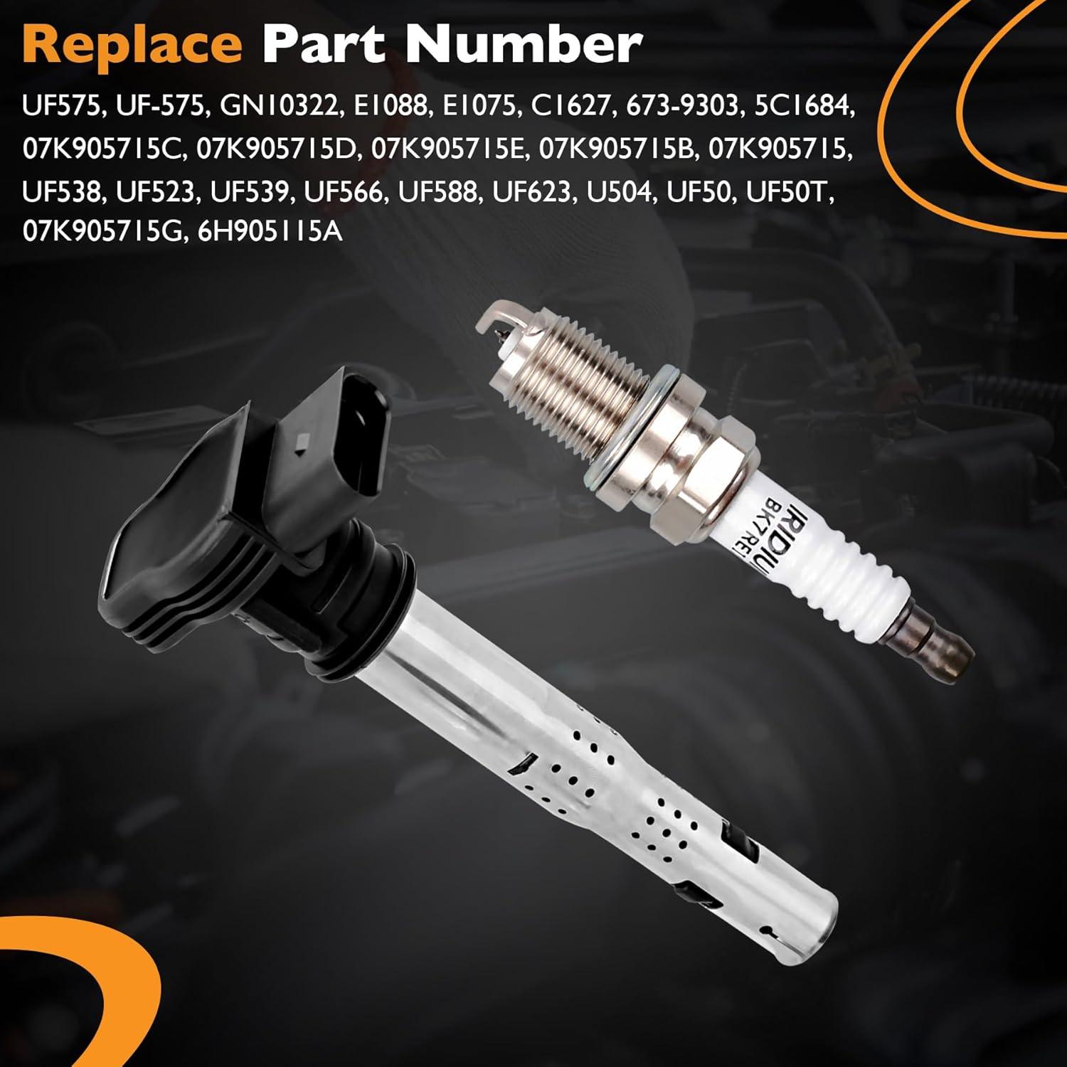 Conjunto de 4 Bobinas de Encendido y Bujías HQPASFY A1928