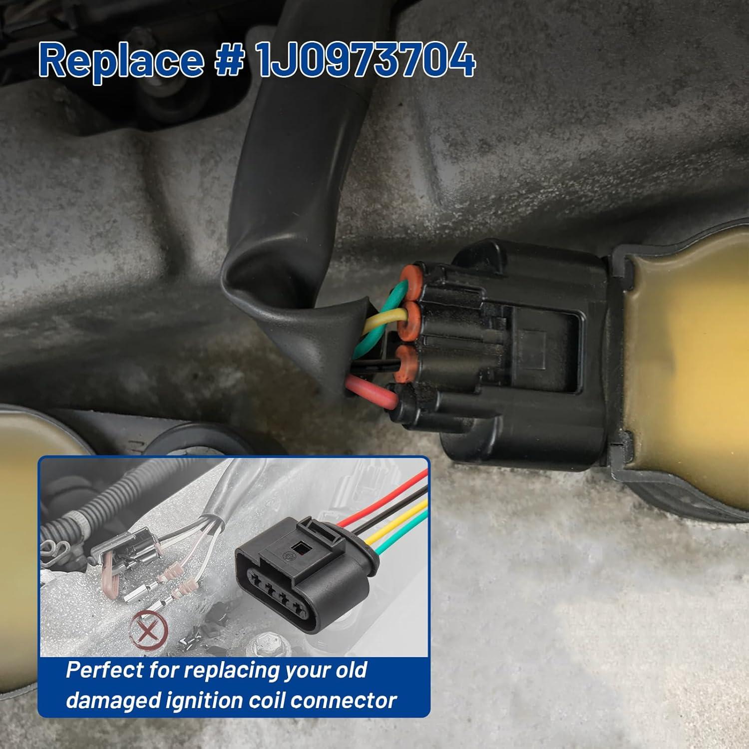 Conector de Bobina de Encendido Anina 4 Pines para VW y Audi