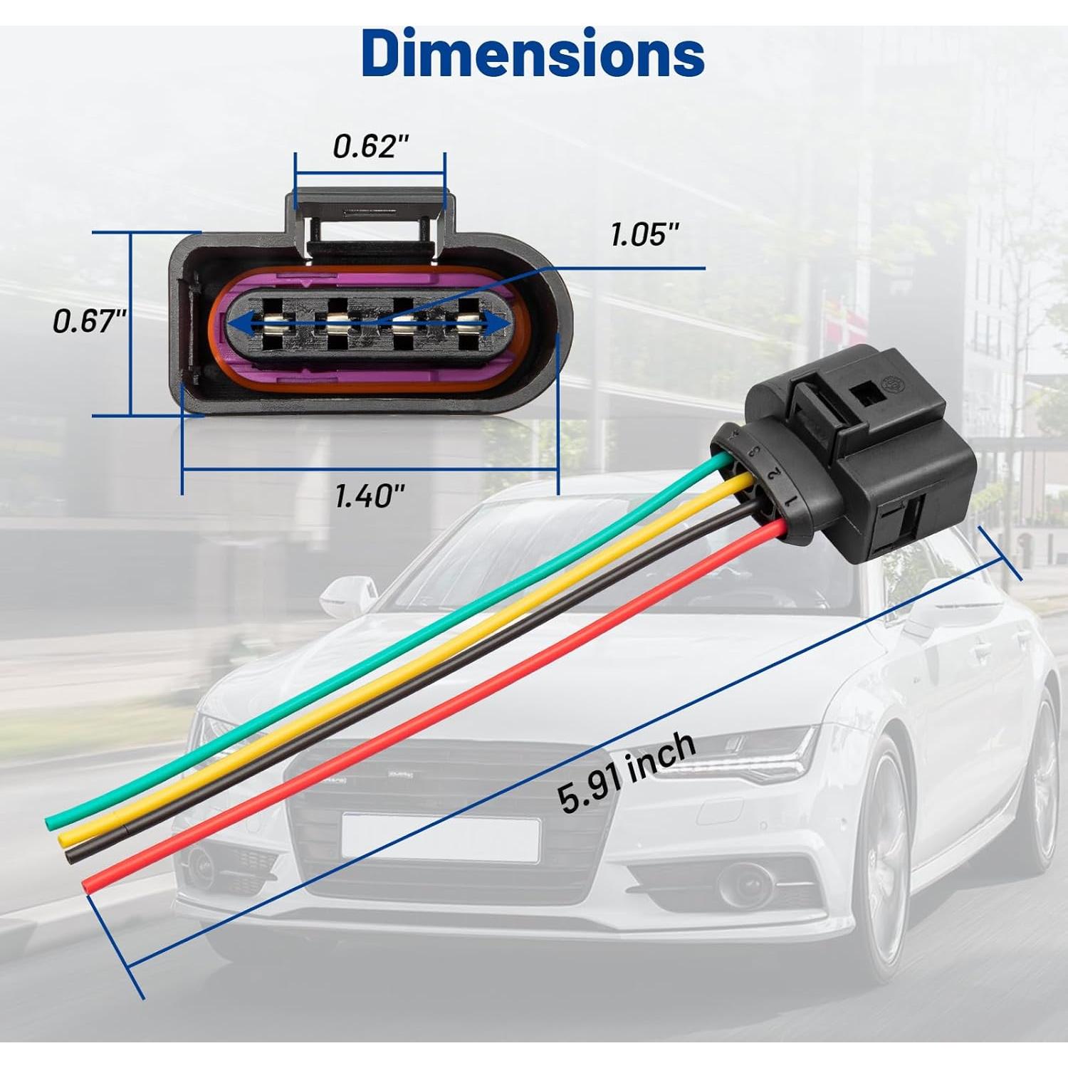 Conector de Bobina de Encendido Anina 4 Pines para VW y Audi