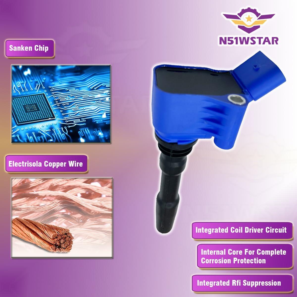 Juego de Bobinas de Encendido N51WSTAR para Audi y VW