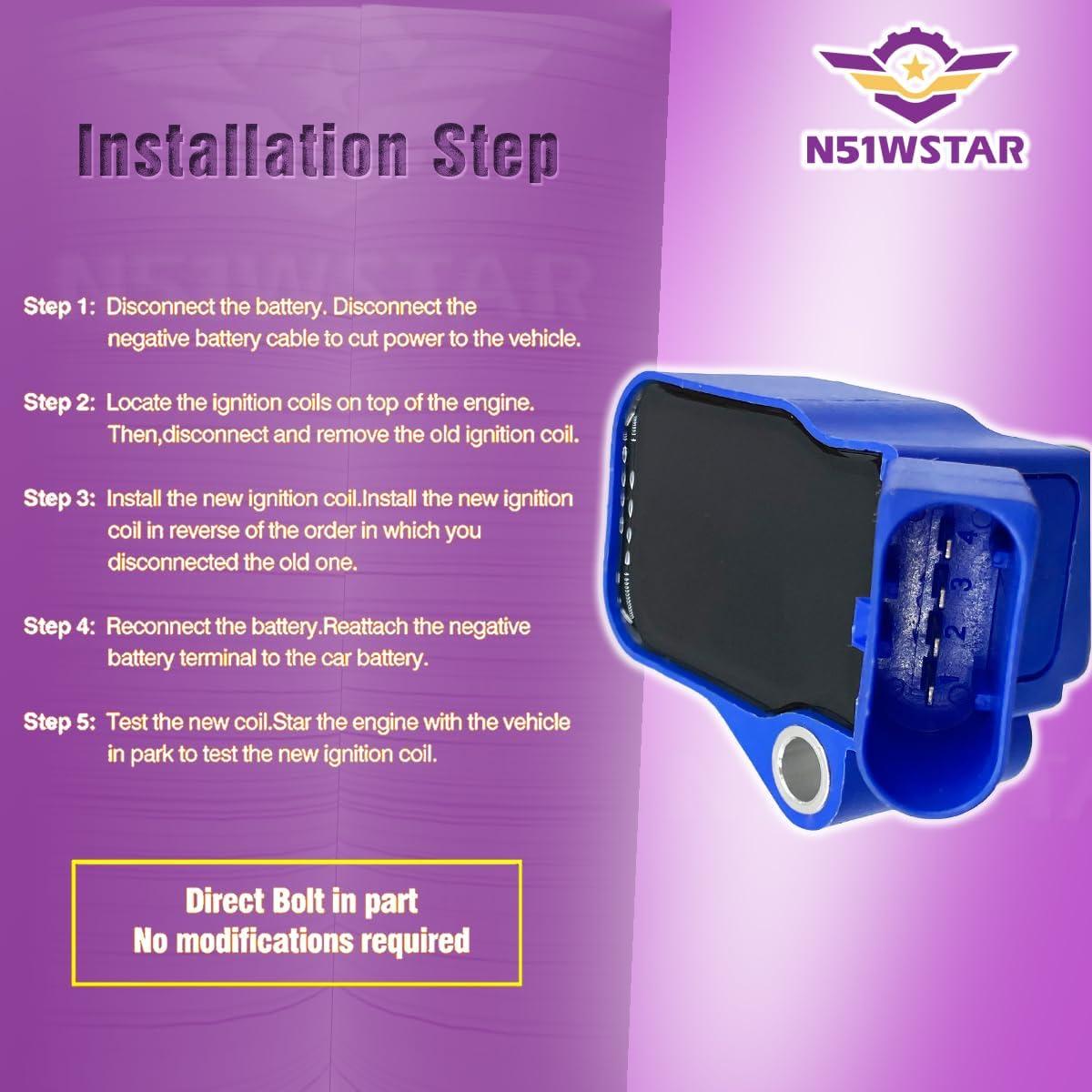 Juego de Bobinas de Encendido N51WSTAR para Audi y VW