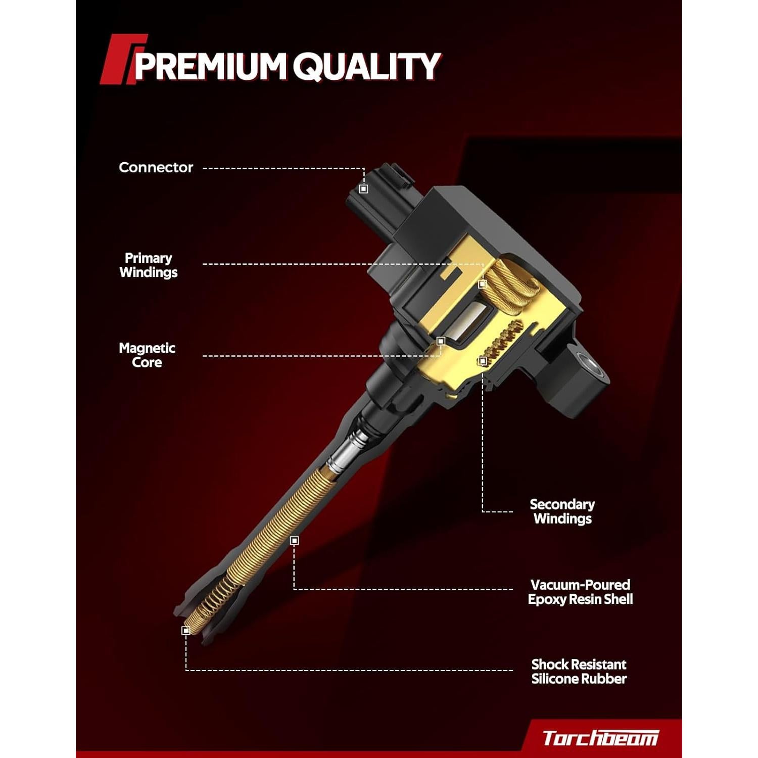 Bobinas de Encendido Torchbeam UF411 para Audi y VW 1.8T