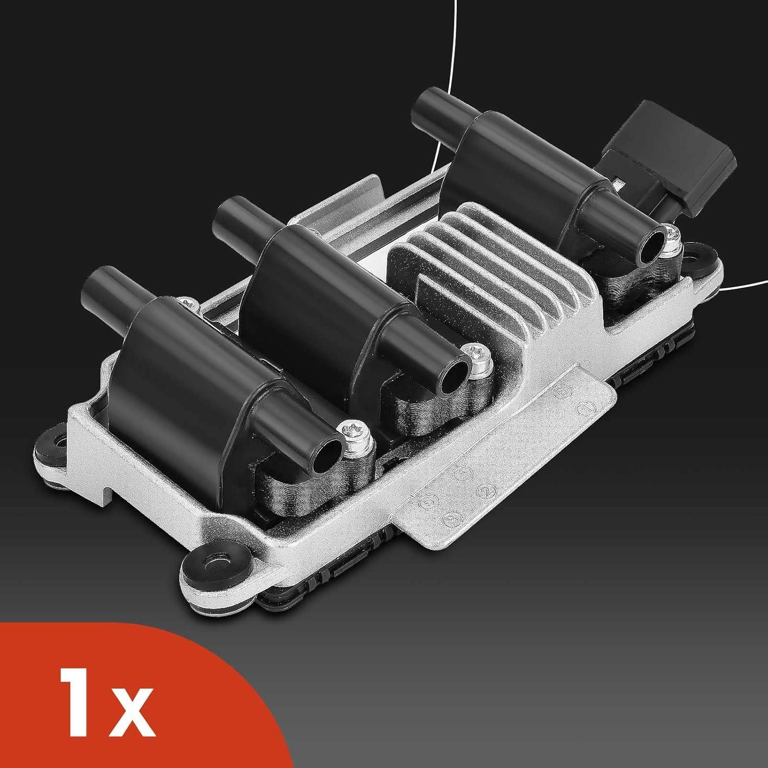 Bobina de Encendido y 6 Bujías de Iridio A-Premium para Volkswagen y Audi