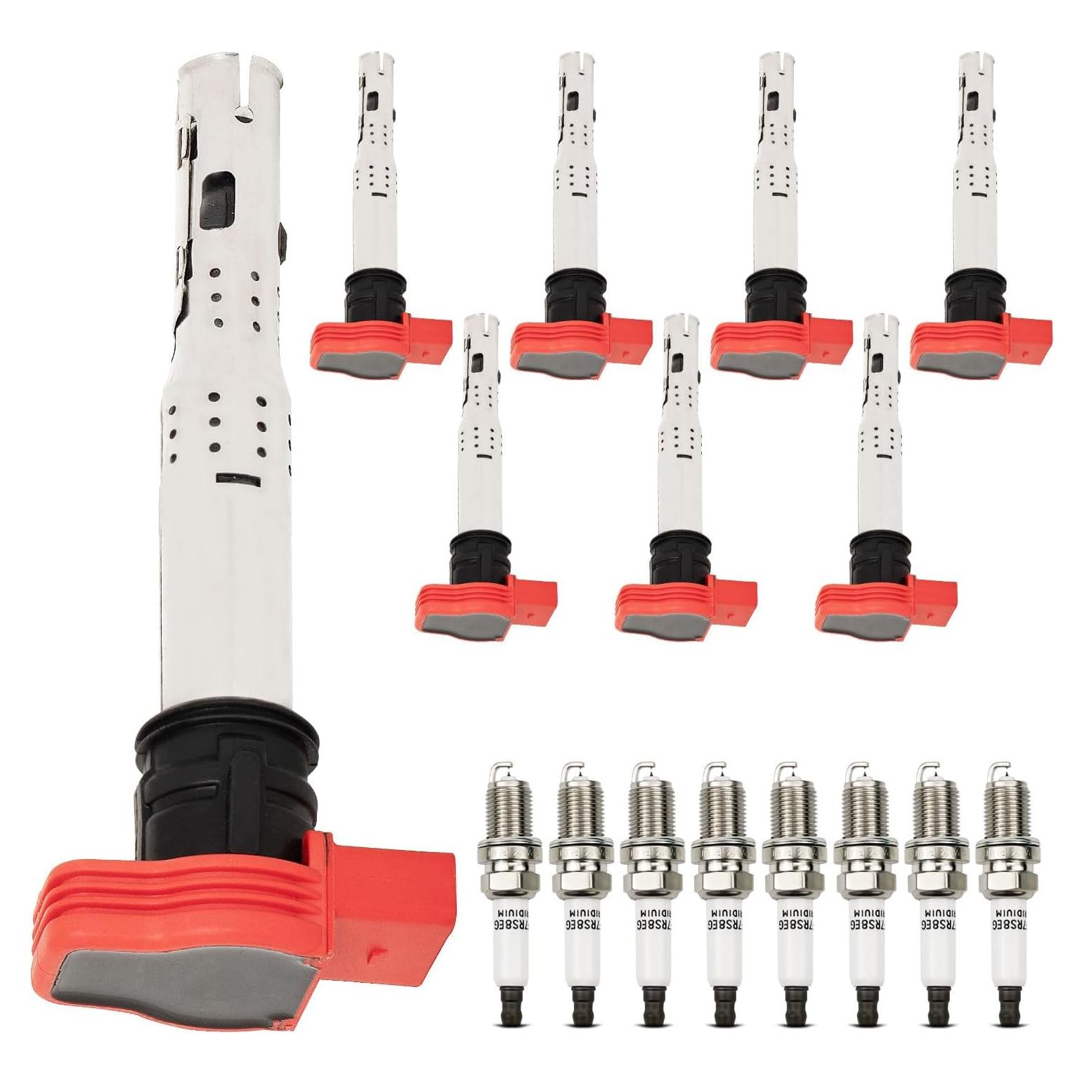 Kit 8 Bobinas de Encendido y Bujías de Iridio PLDDE Audi