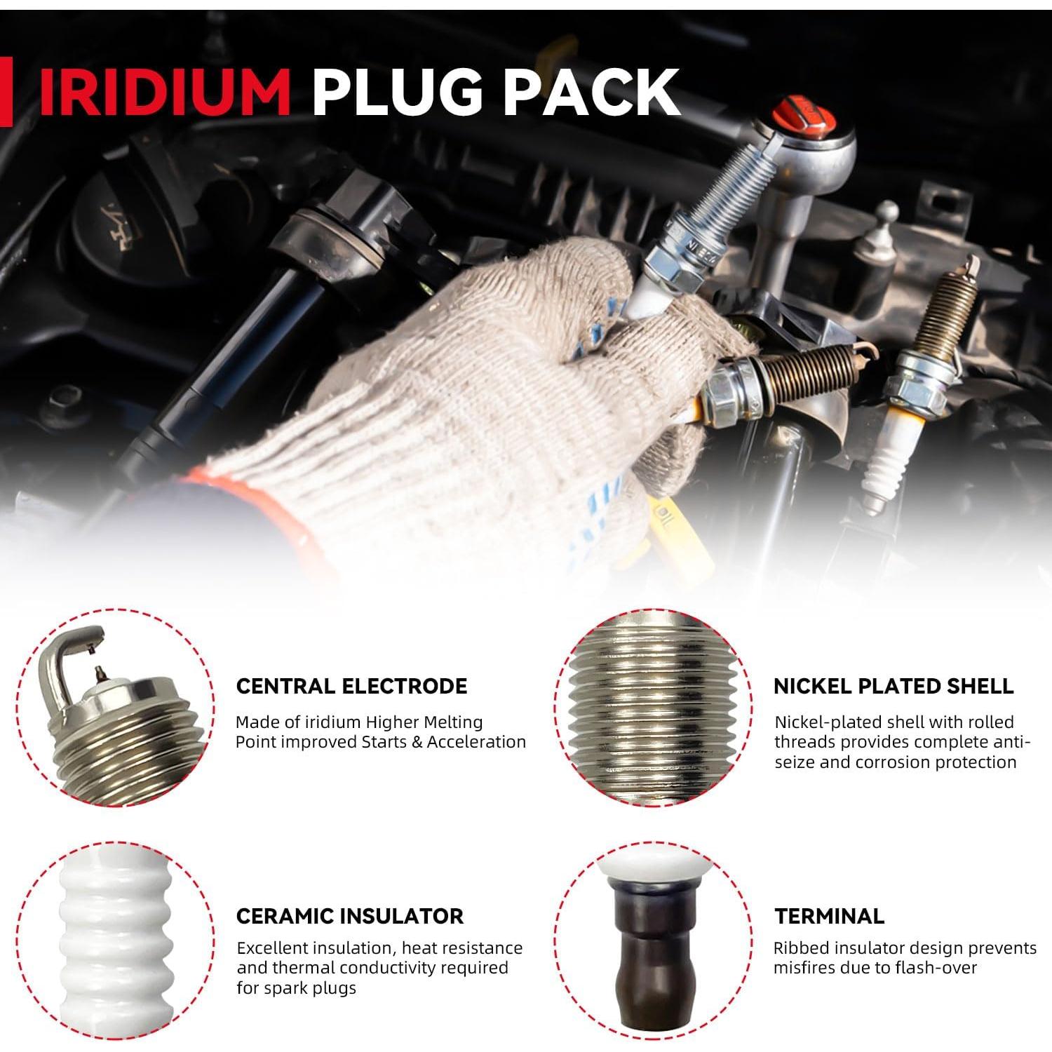 Kit 8 Bobinas de Encendido y Bujías de Iridio PLDDE Audi