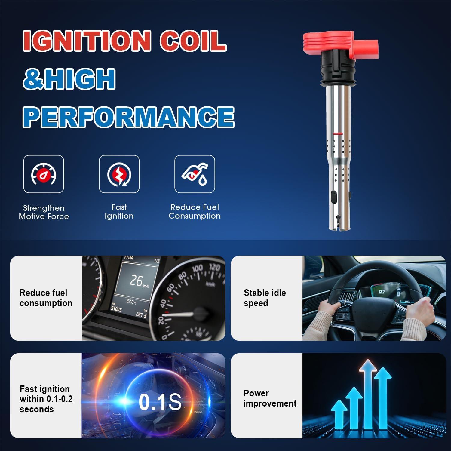 Bobinas de Encendido KLC para Audi y Volkswagen 2.0T 2.5L