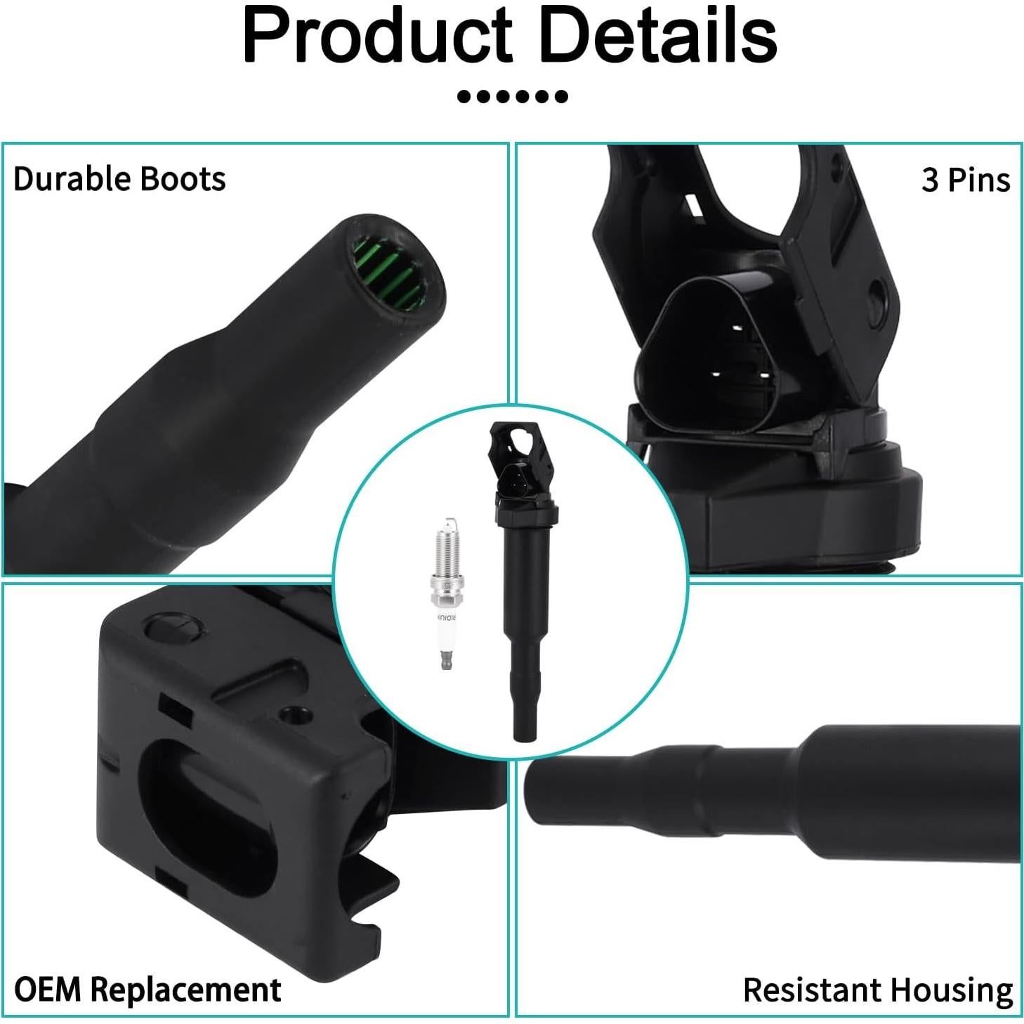 Juego de 6 Bobinas de Encendido y Bujías AULINK para BMW