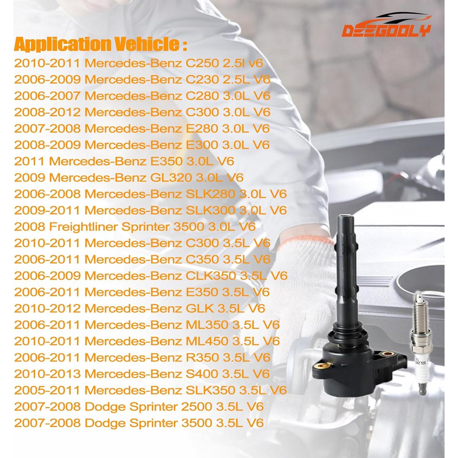 Paquete de 8 Bobinas de Encendido UF535 y Bujías Iridio DEEGOOLY