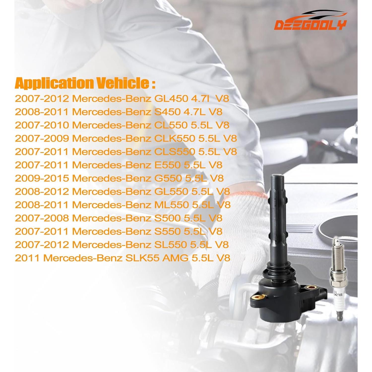 Paquete de 8 Bobinas de Encendido UF535 y Bujías Iridio DEEGOOLY