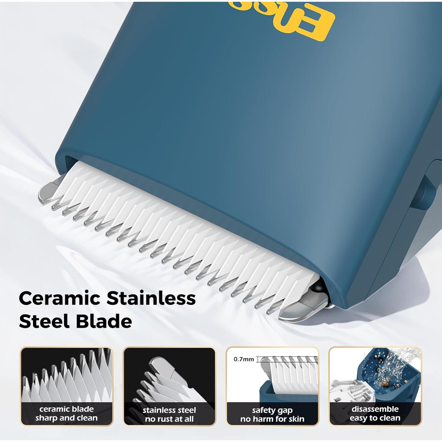 Cortadora de Cabello ENSSU Inalámbrica Impermeable Azul