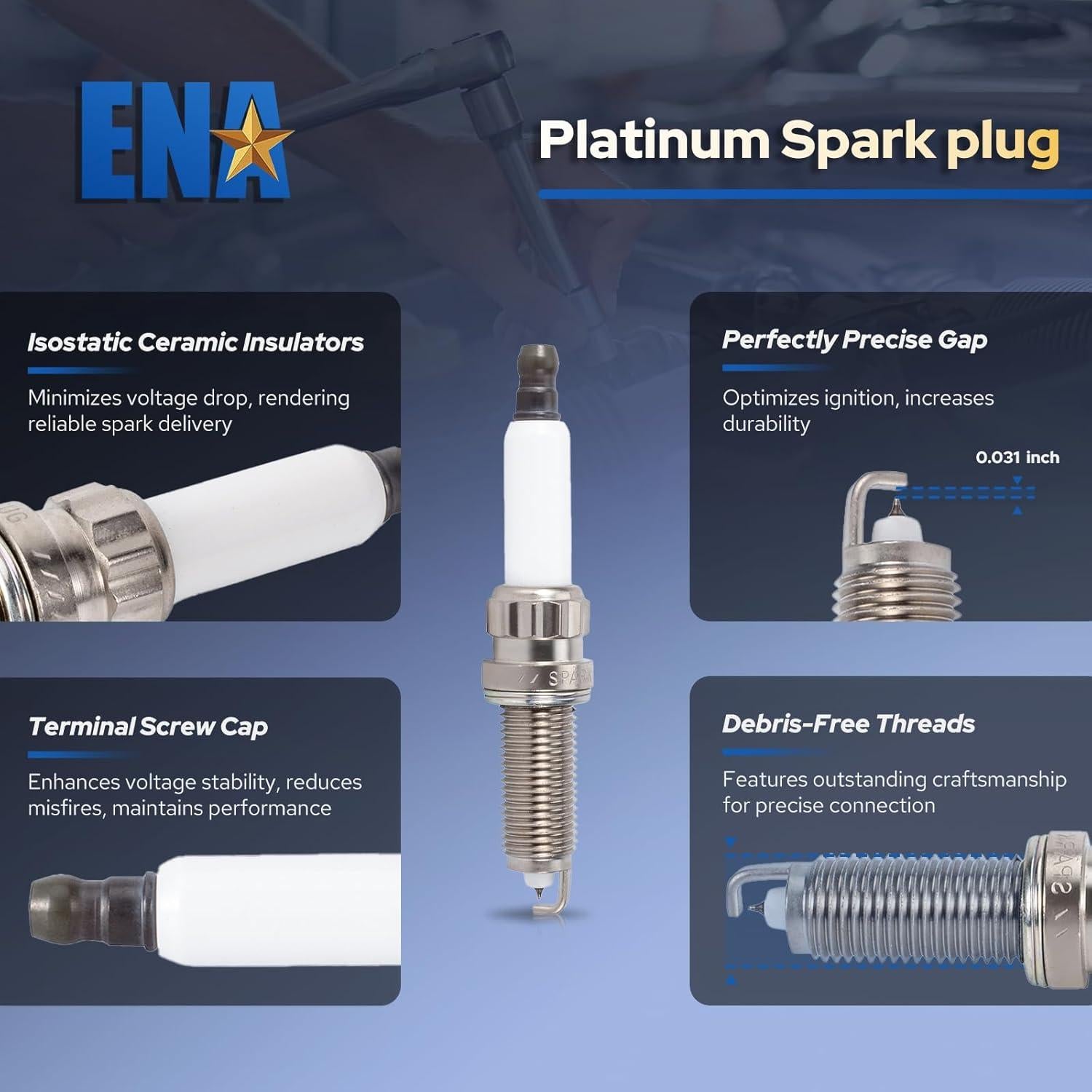Juego de 6 Bobinas de Encendido y Bujías ENA para BMW 3.0L