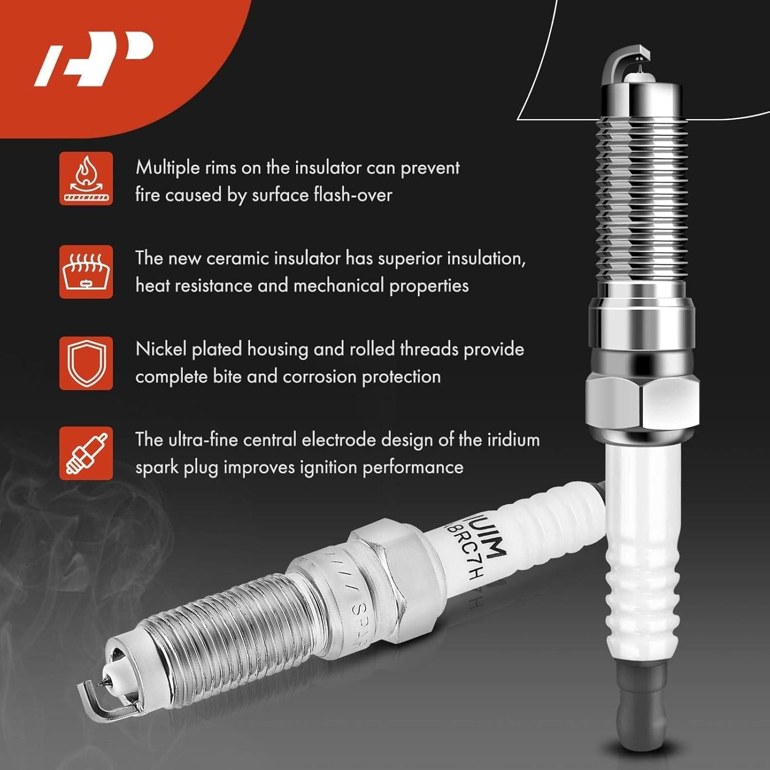 Juego de 3 Bobinas de Encendido y Bujías Iridio A-Premium para Ford