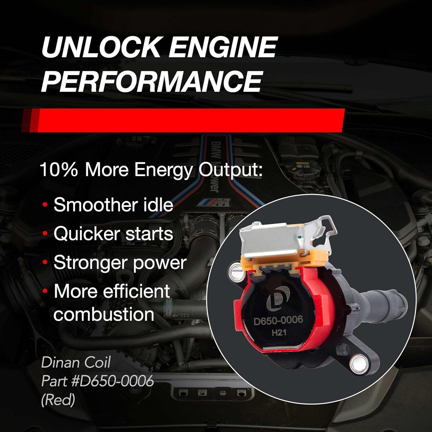 Bobina de Encendido Dinan D650-0006 Rojo para BMW M y S Series
