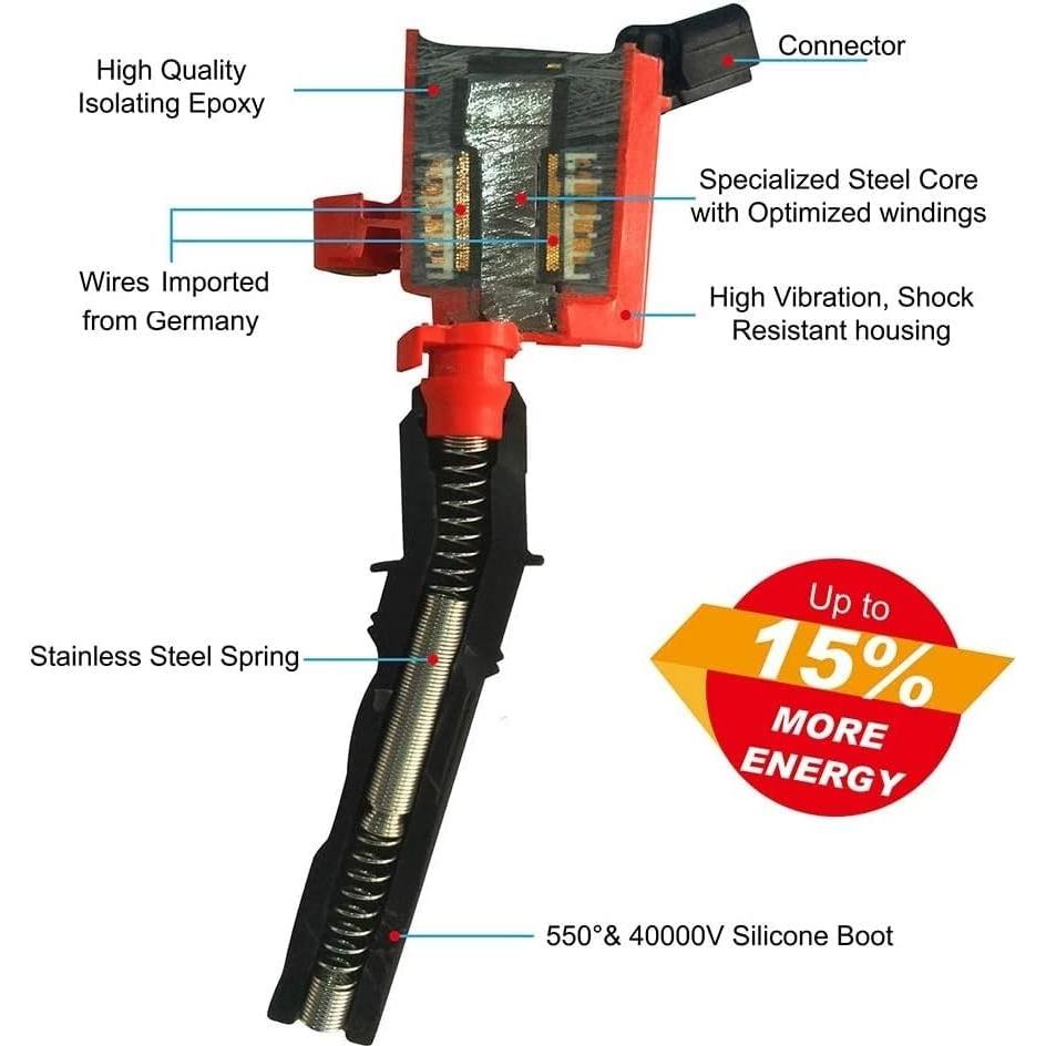 Paquete de 8 Bobinas de Encendido CarBole DG508 Curvas