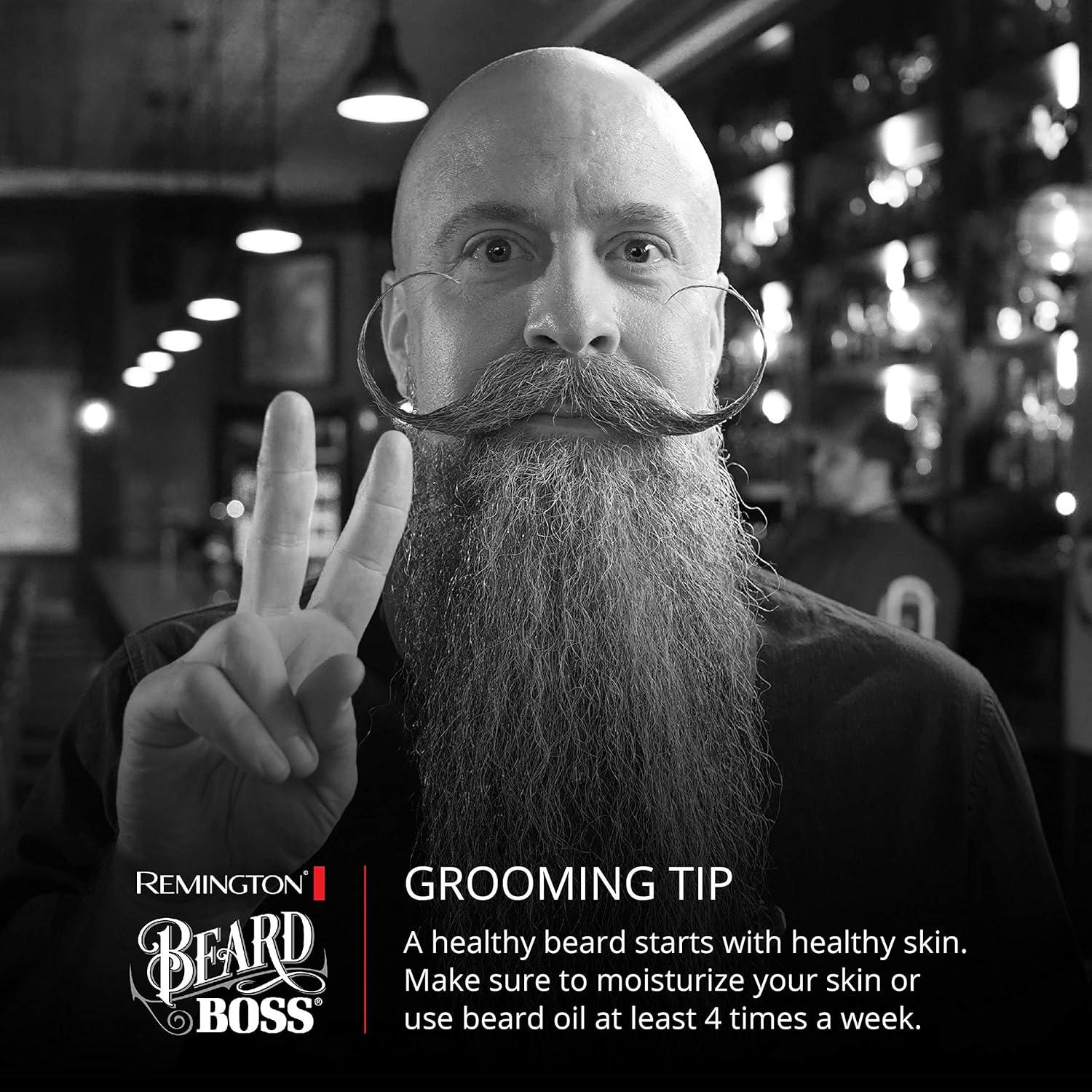 Recortadora de Barba Remington MB6850A, Vacío, 13 Longitudes 2-18mm