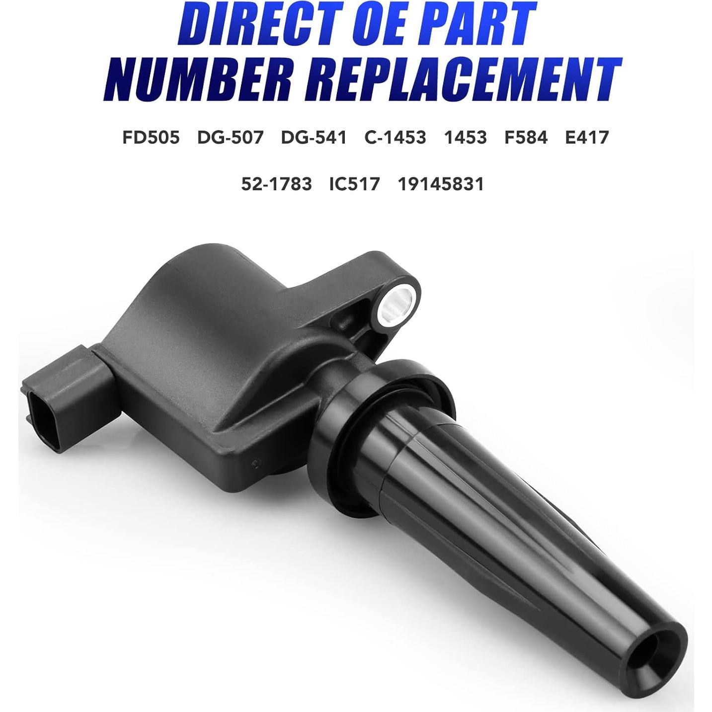 Juego de 4 Bobinas de Encendido y Bujías LCWRGS para Ford