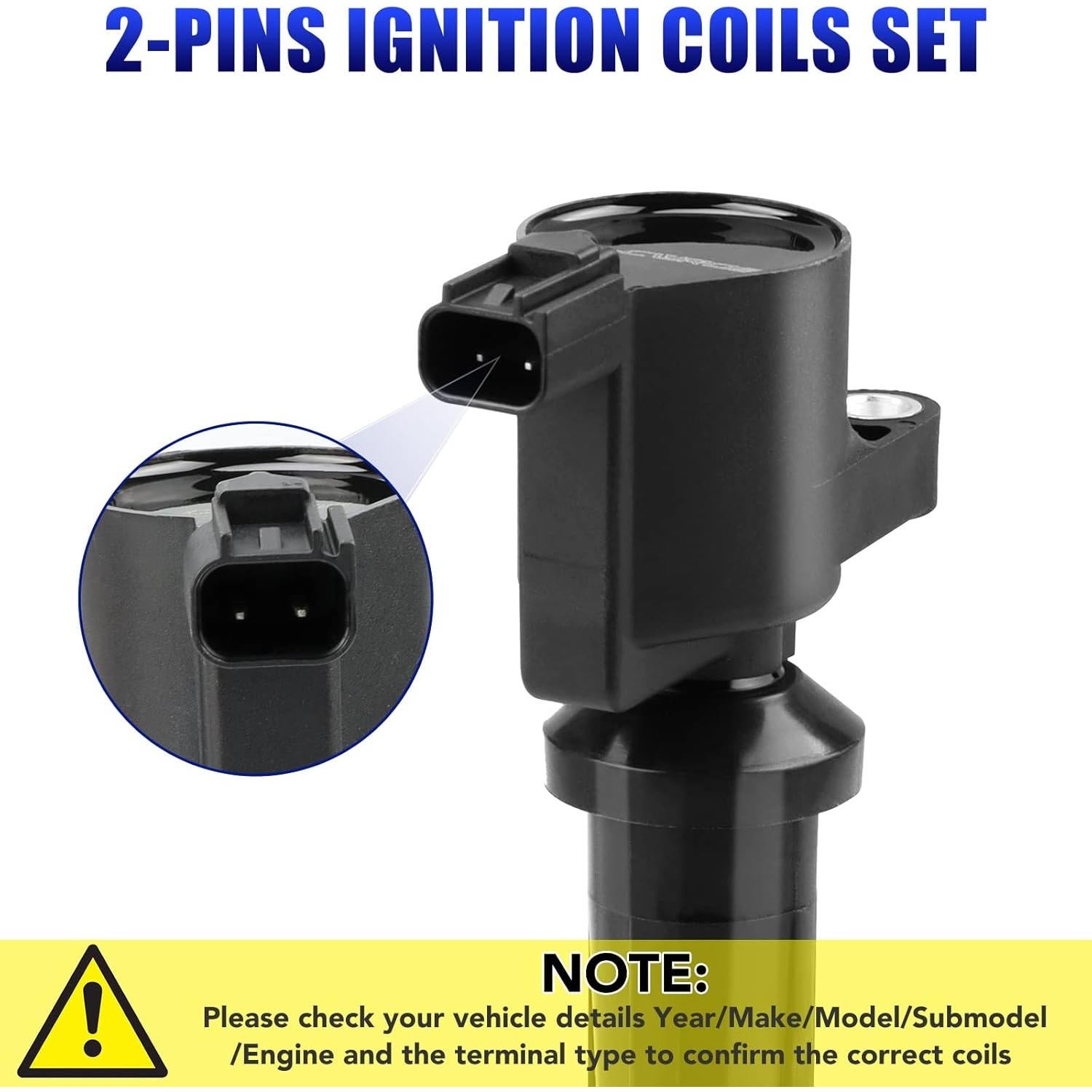 Juego de 4 Bobinas de Encendido y Bujías LCWRGS para Ford