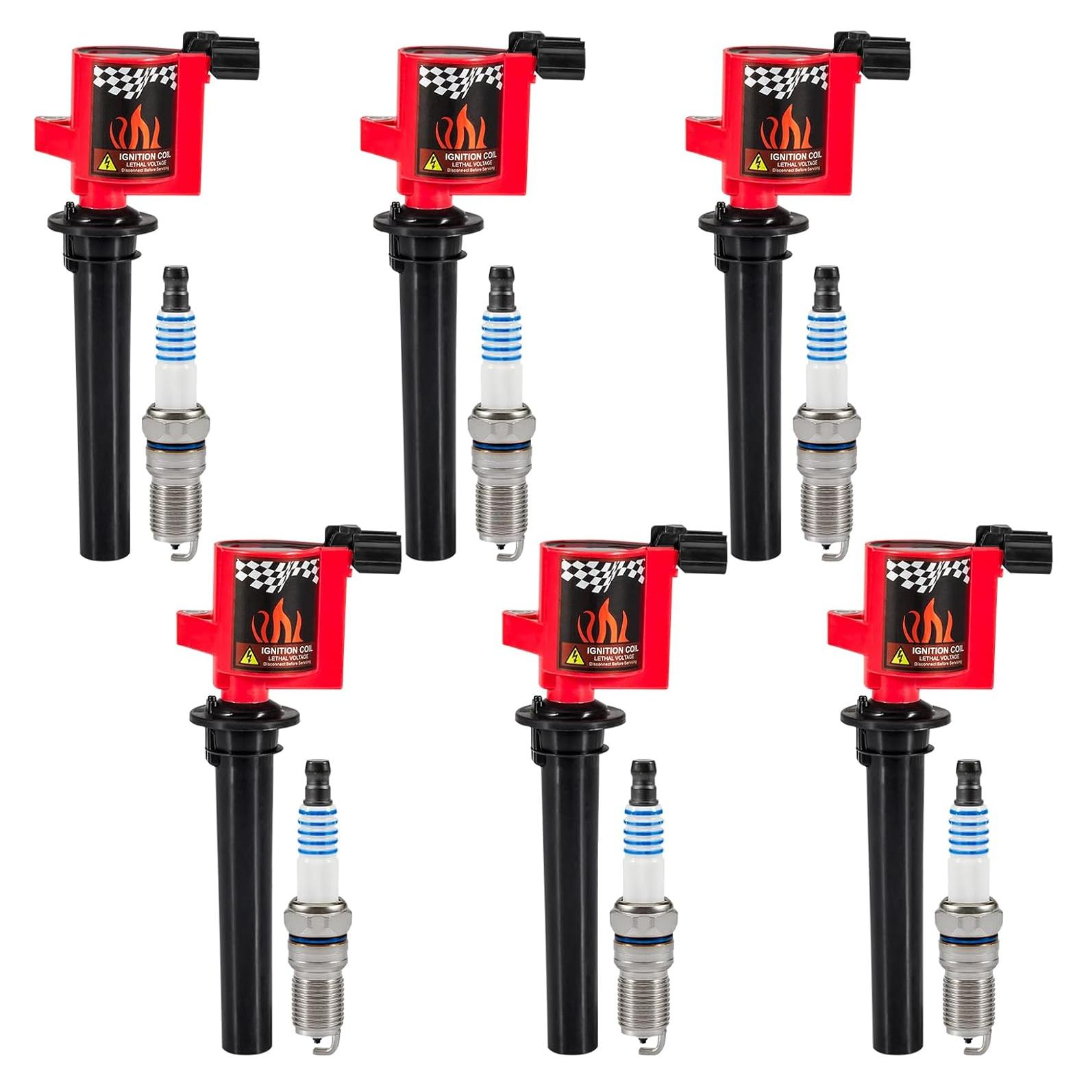 Bobinas de Encendido CarBole DG500 y Bujías SP493 - 6 Paquetes