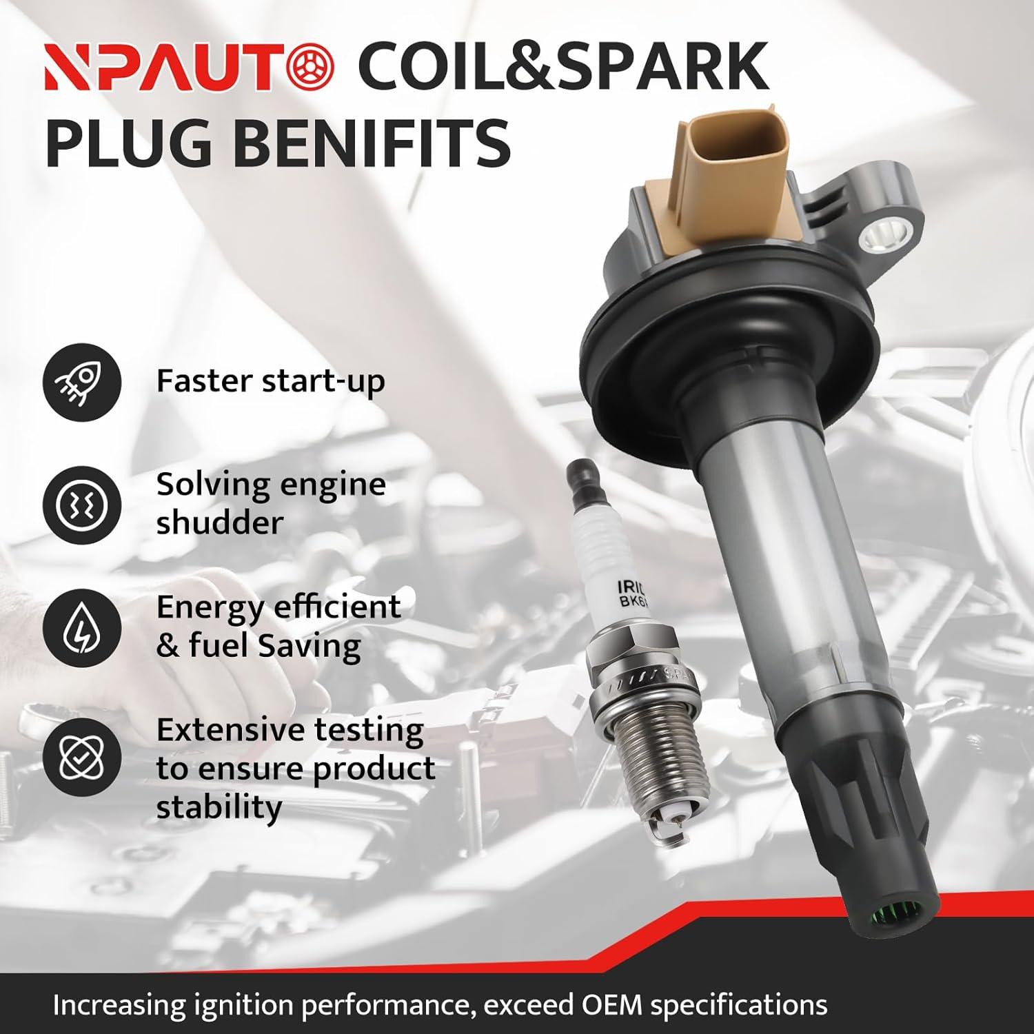 Juego de 6 Bobinas de Encendido y Bujías NPAUTO UF646 para Ford 3.5L V6 Turbo